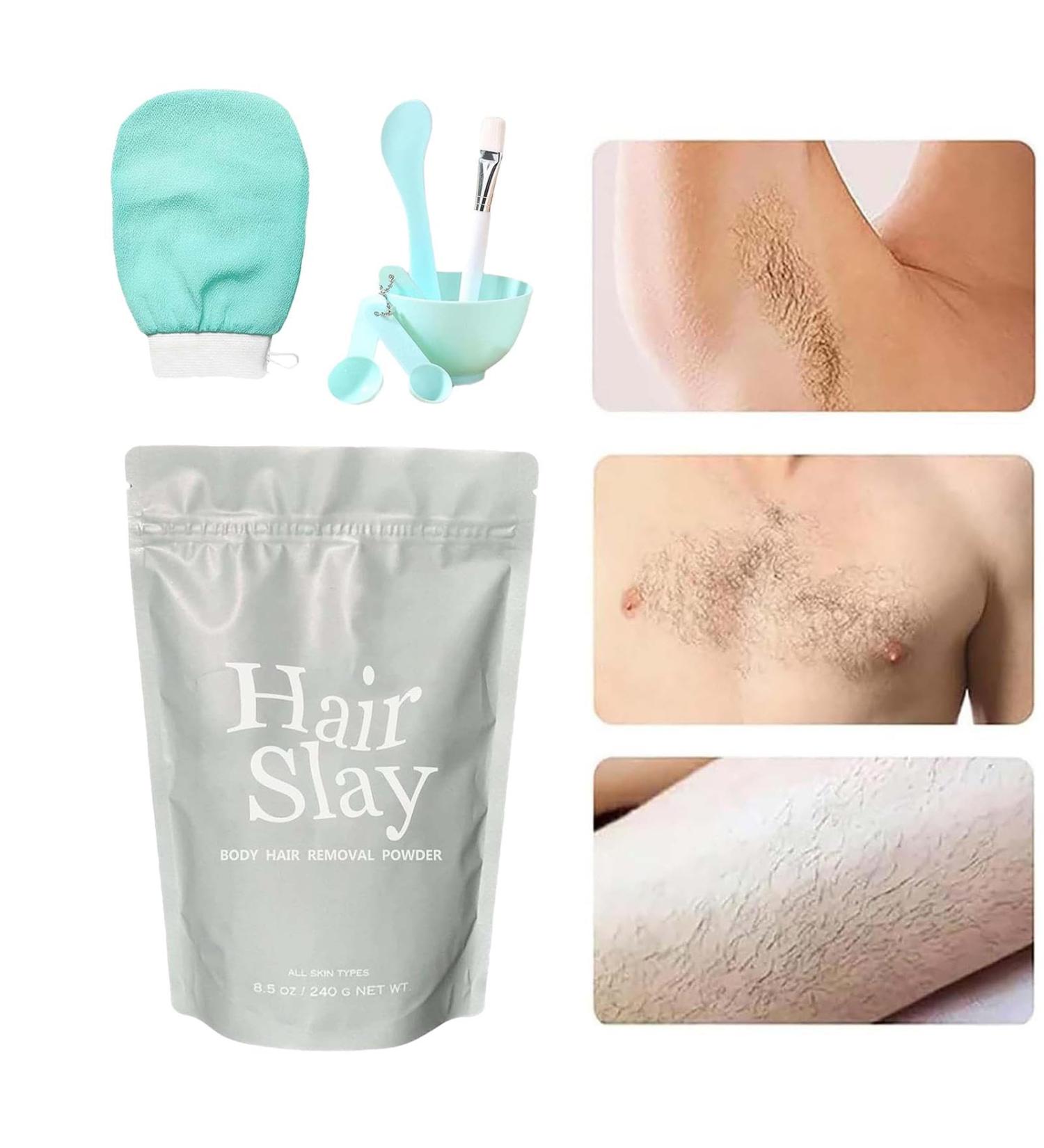 Kit d' pilation en poudre | pilation efficace | pilateur indolore et instantan pour un corps lisse | Soin naturel doux pour les jambes et le corps les bras les aisselles - Buy Online on GoSupps.com
