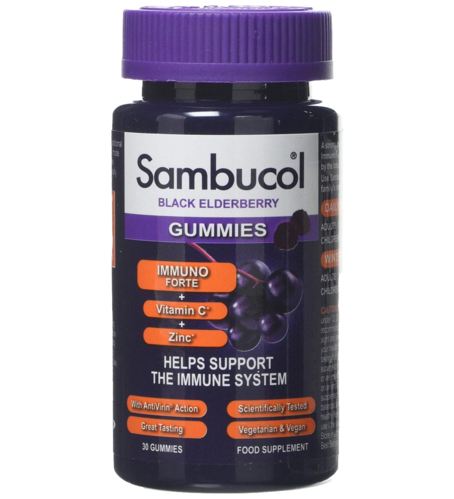 SAMBUCOL IMMUNO FORTE GUMMIES 30 Count (Pack of 1) 30 Count (Pack of 1) Single - Buy Online on GoSupps.com