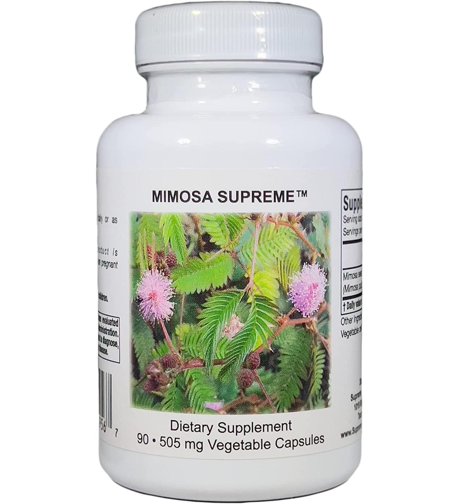Supreme Nutrition Mimosa Supreme Organic Seed Capsules - 90 Pure Capsules - Buy Online on GoSupps.com