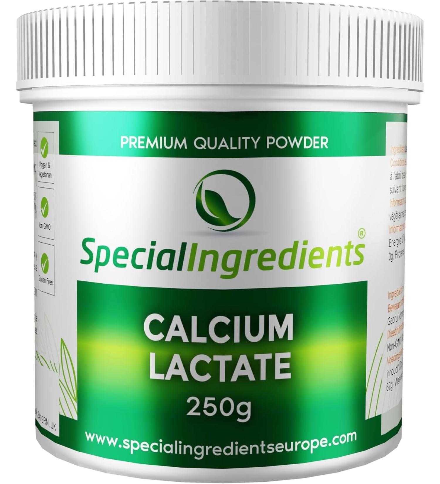 Special Ingredients Calcium Lactate - 250g - Top Quality - Buy Online on GoSupps.com
