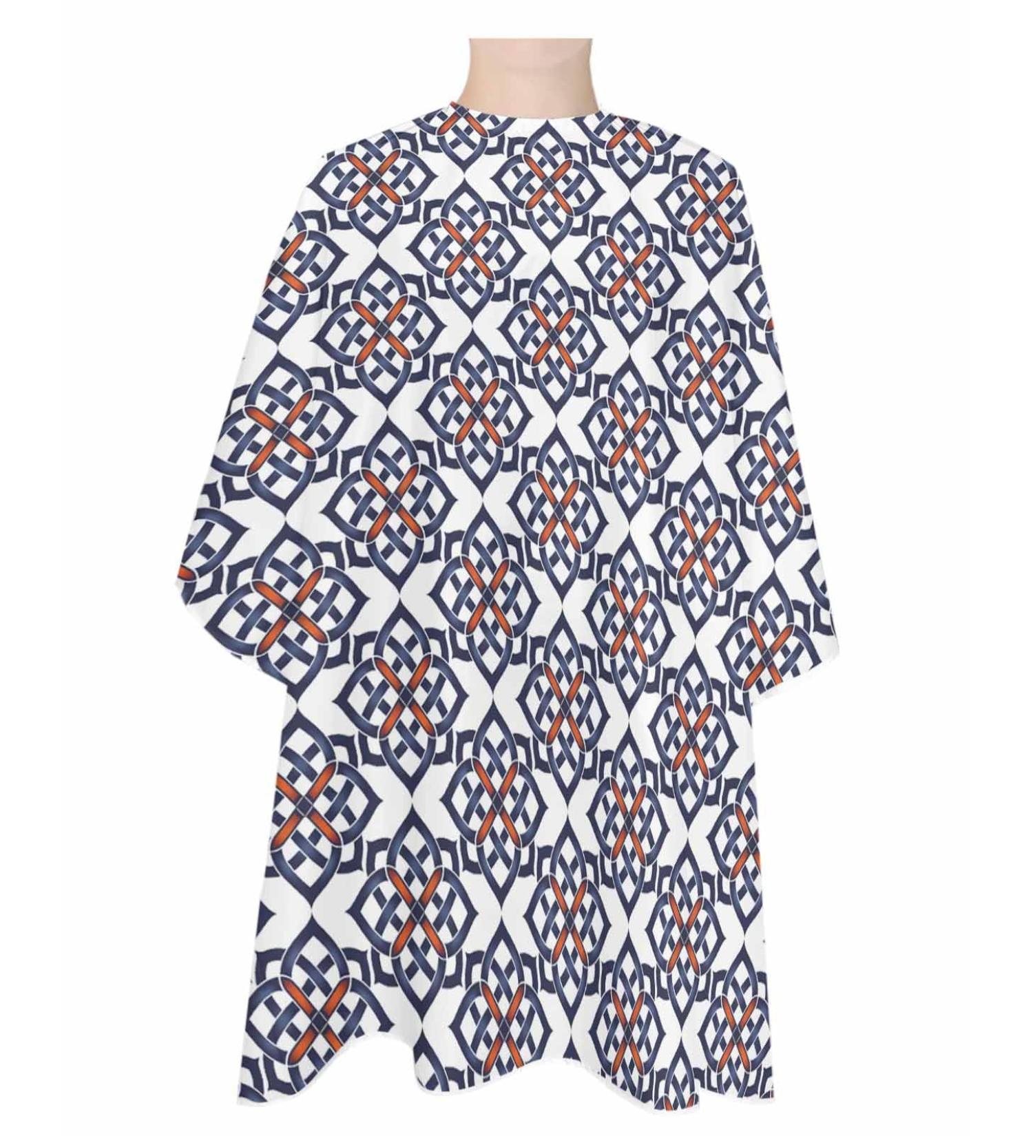 Black Red Geometric Hair Cutting Cape - Stylish Salon Barber Cape for All Ages 55x63 Inch Adjustable Accessory - Buy Online on GoSupps.com