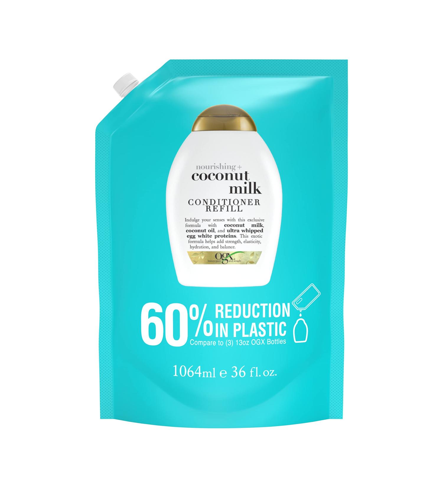 OGX Coconut Milk Conditioner Refill Pouch - 36oz | Nourishing, Strong & Healthy Hair - Buy Online on GoSupps.com