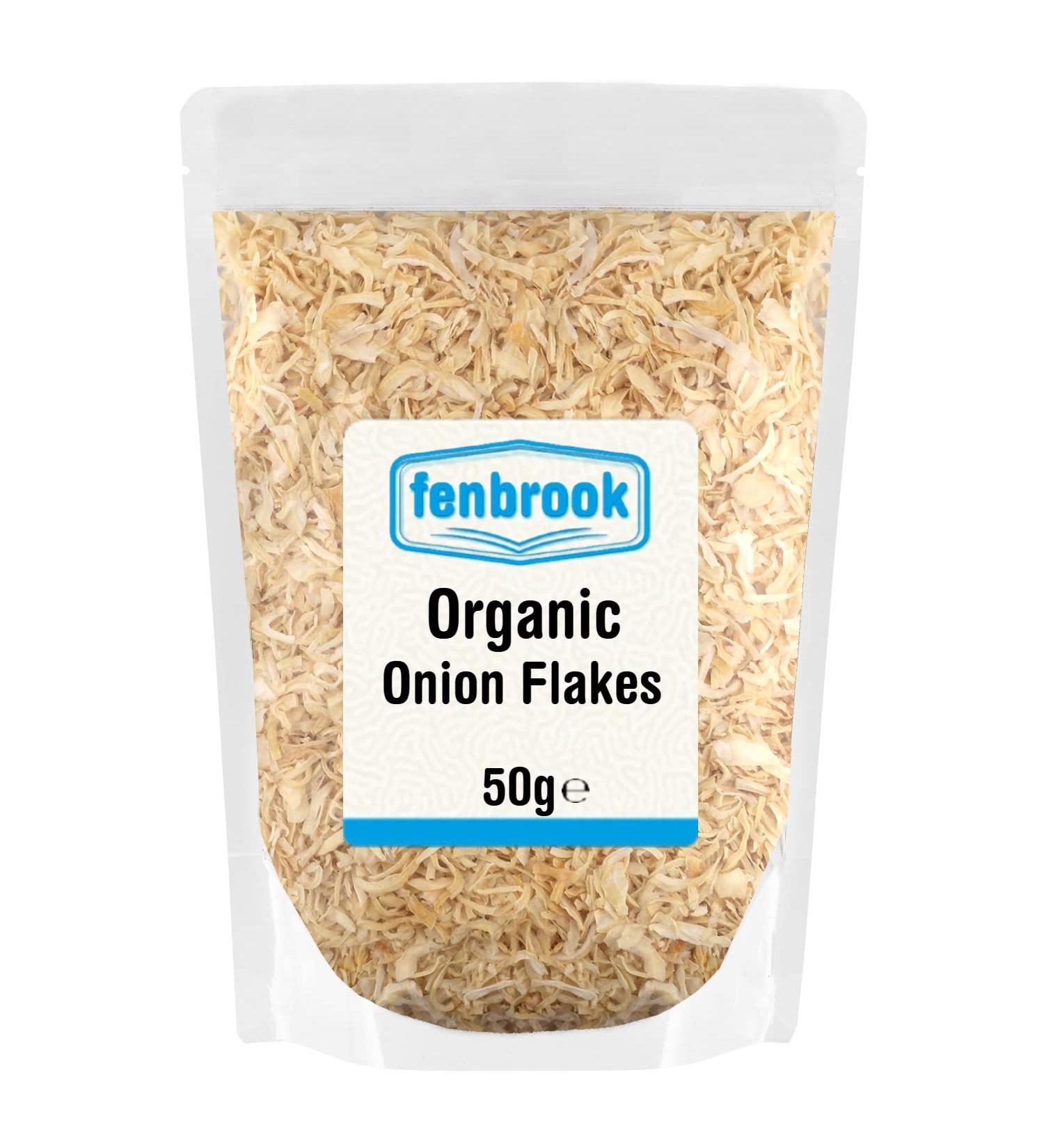 Organic Onion Flakes 50g | Certified Organic by Fenbrook Organic - Buy Online on GoSupps.com