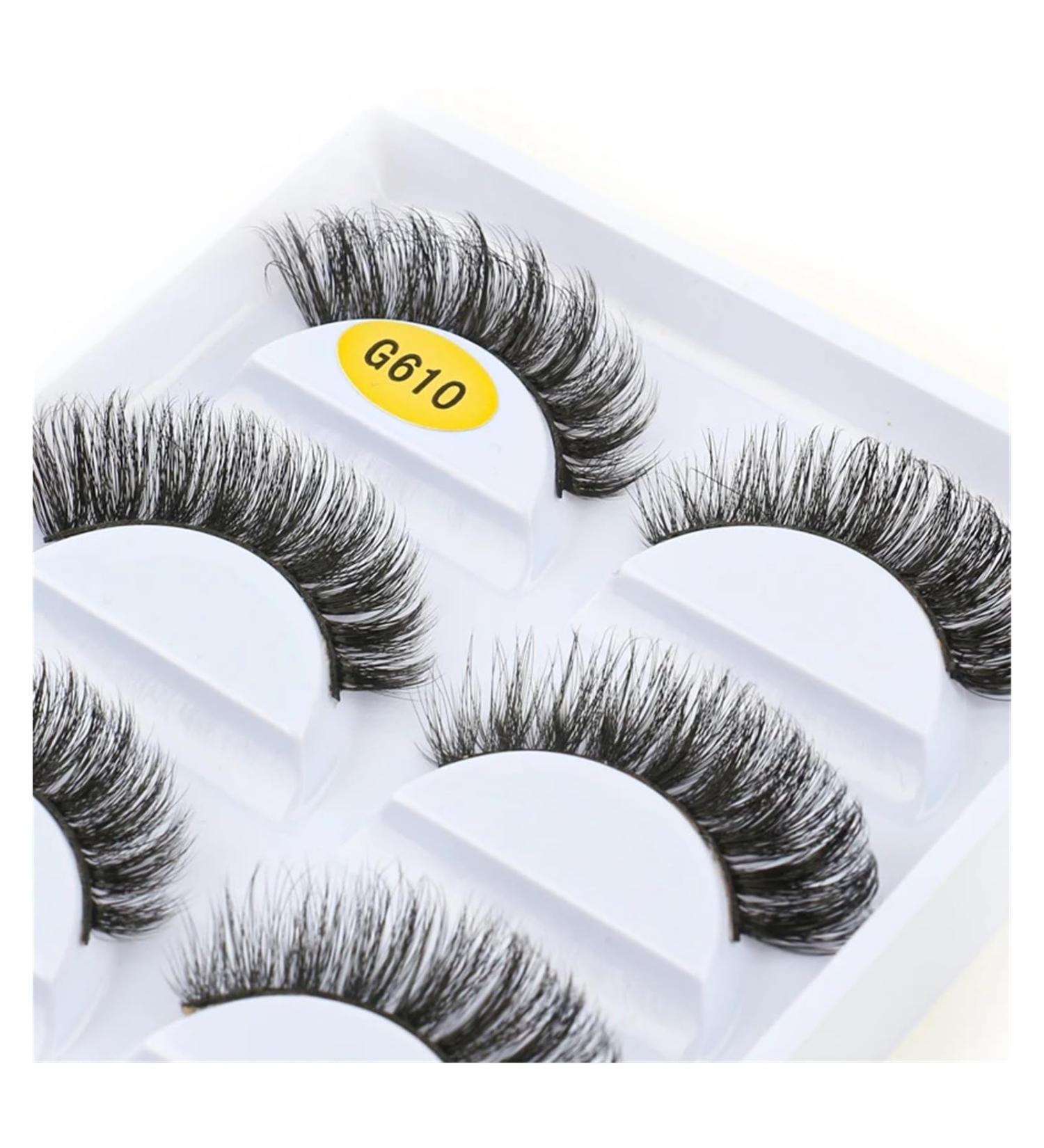 UAMOU 2/20/100 Boxes Mink Lashes Eyelashes 5 pairs Natural Curly Fake Eyelashes Thick Maquiagem Lash Extension Makeup Tools Cheerfully (Color : 5 pairs G610 Size : 10 boxes) - Buy Online on GoSupps.com