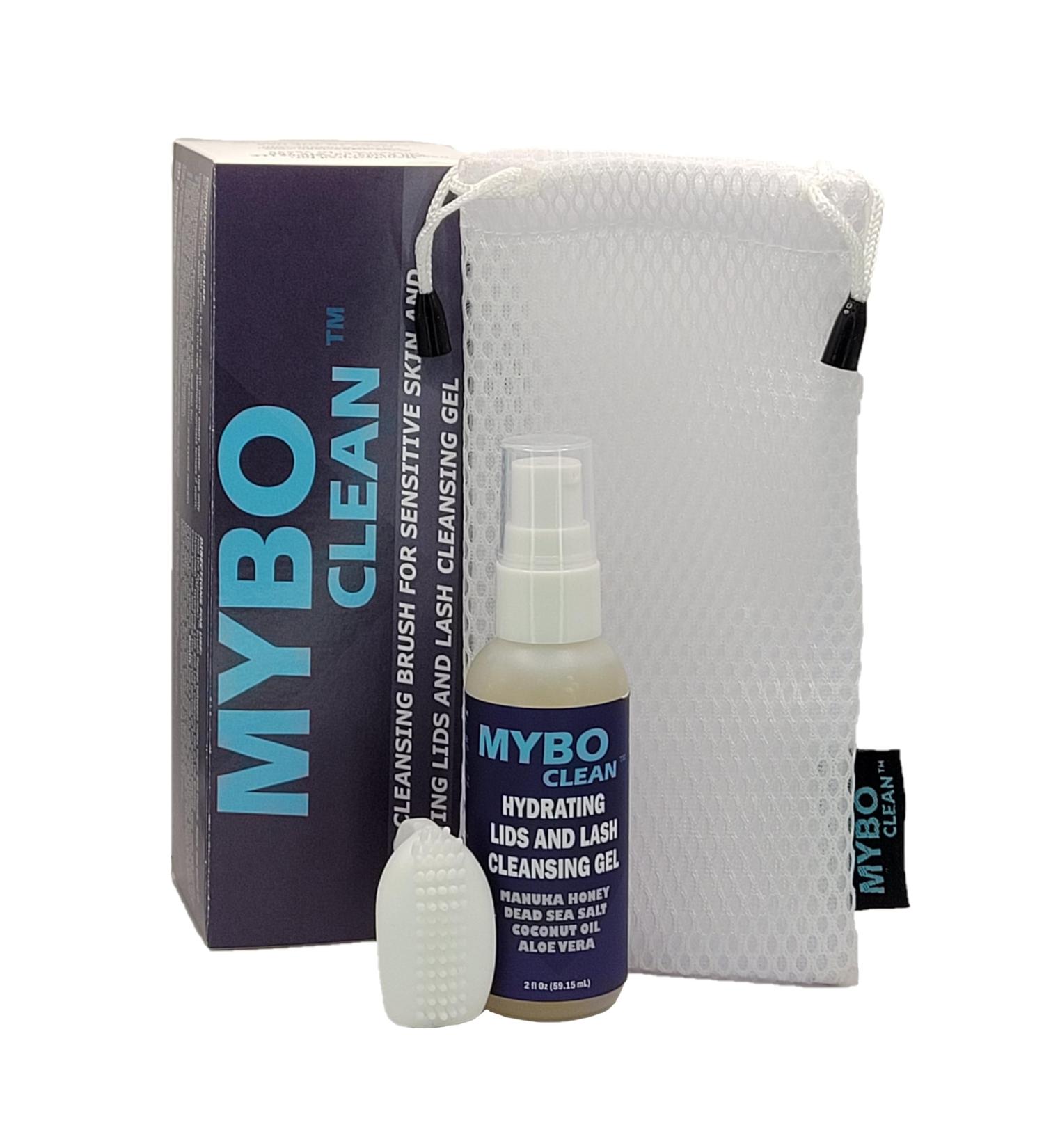 Buy Mybo Clean Eyelid Cleansing Brush & Gel Set for Sensitive Skin - Travel-Friendly Eyelid Care - Buy Online on GoSupps.com