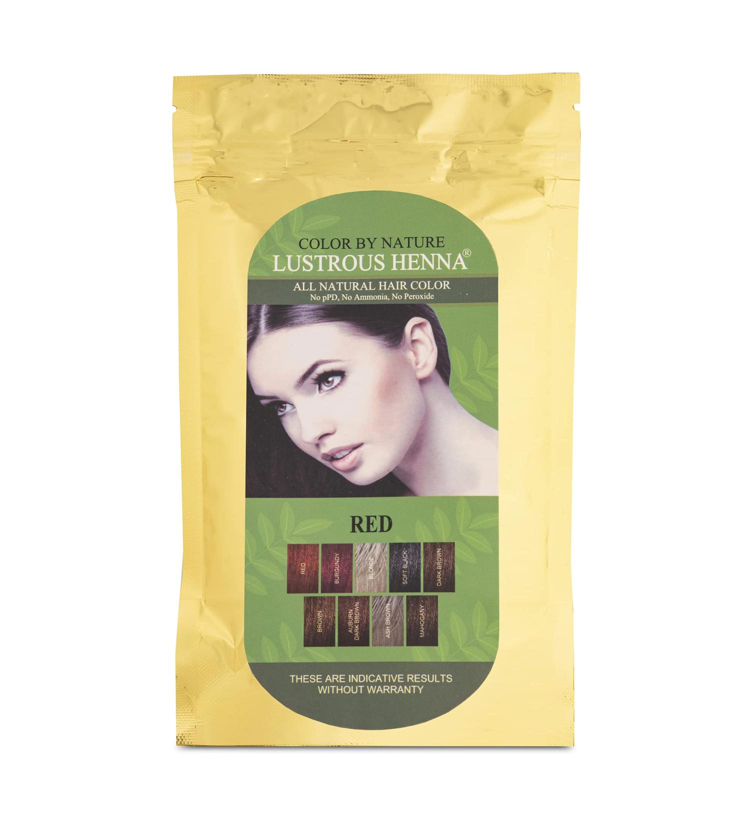 Red Color by Nature Lustrous Henna 200g - Natural Hair Dye for Vibrant Color | International Shipping Available - Buy Online on GoSupps.com