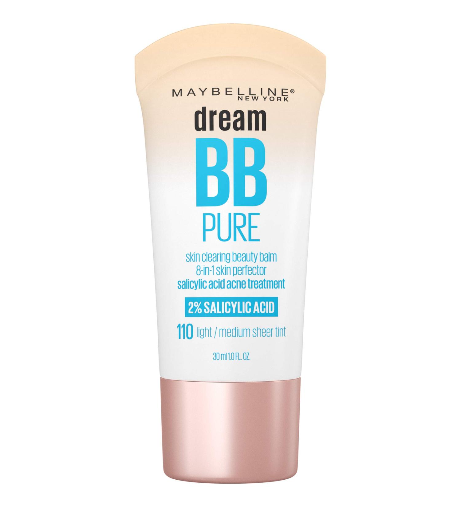 Maybelline Dream Pure BB Cream 8-in-1 Skin Clearing Perfector Light/Medium 1 oz - Pack of 2 - Buy Online on GoSupps.com