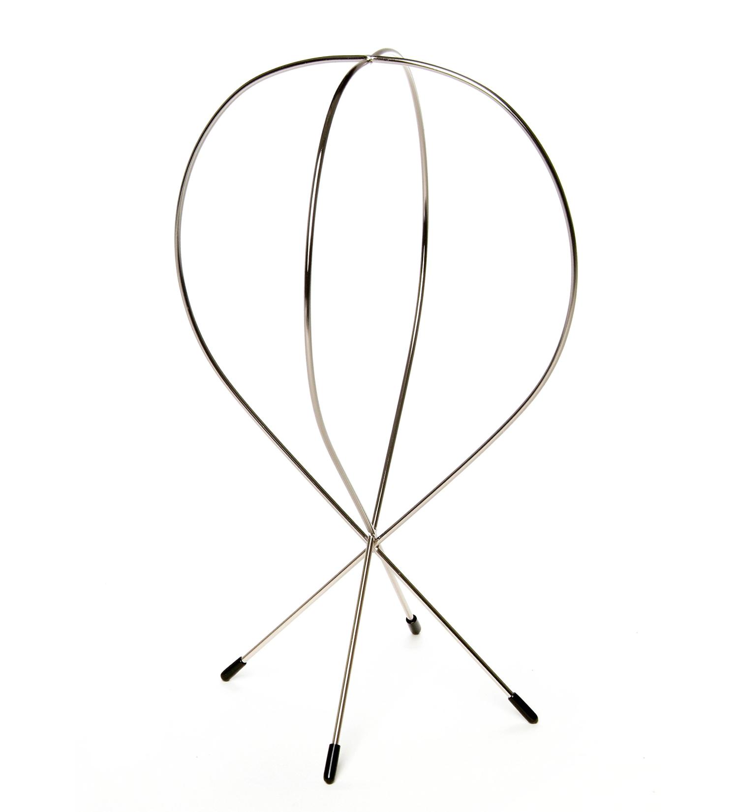 Ellen Wille wig stand metal silver metal