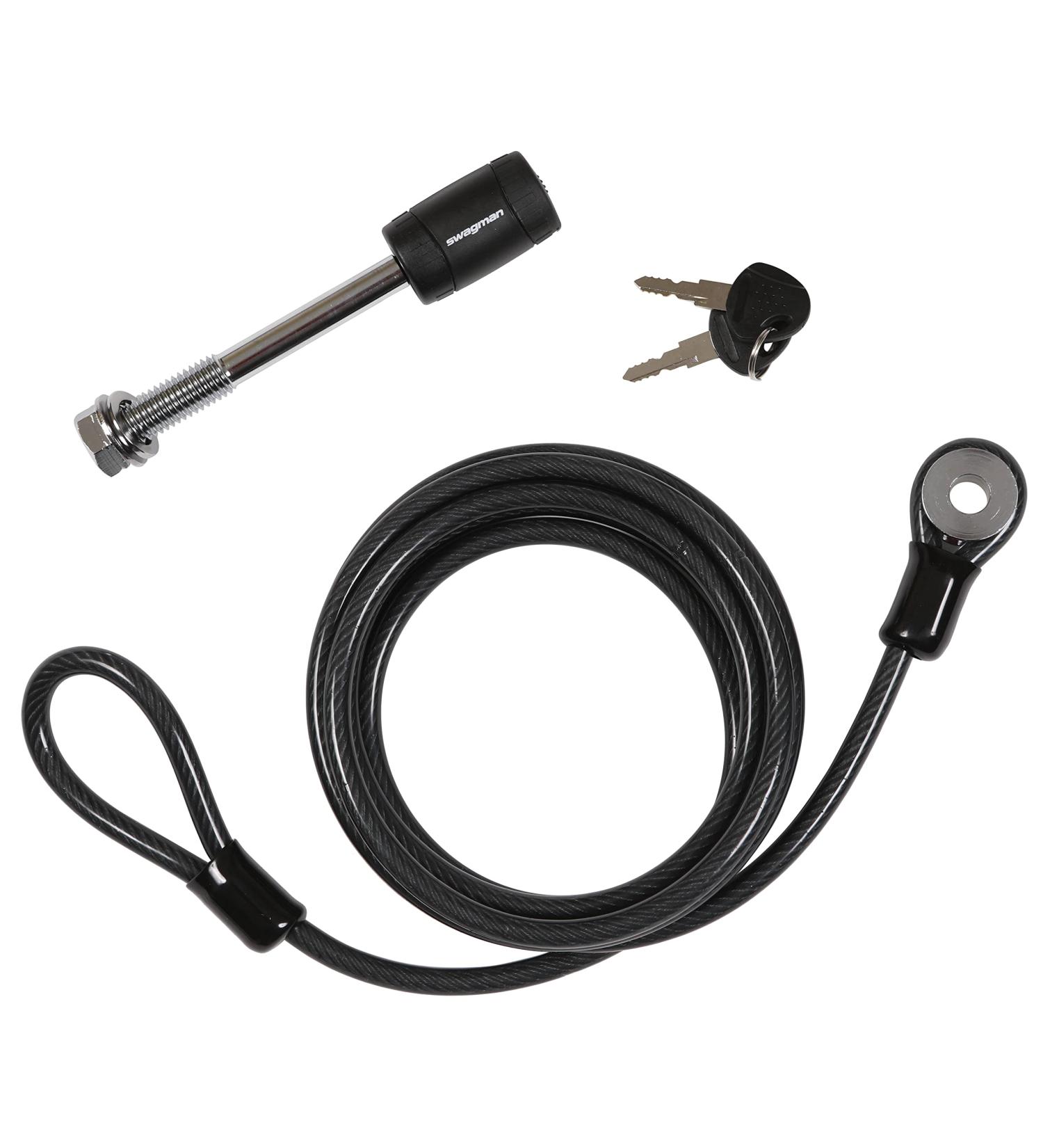Swagman Anti-wobble 5/8" Threaded Hitch Pin and 8.5' Cable , Black