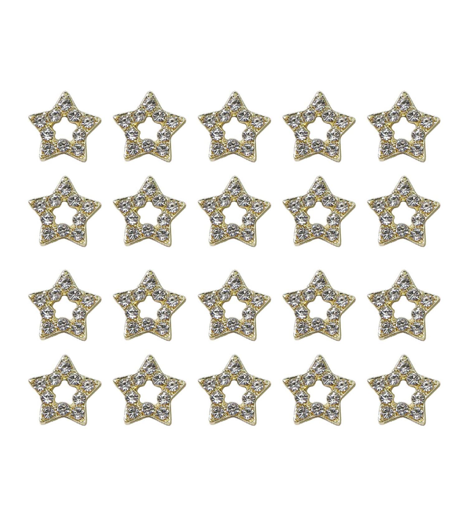 FEIlei 20 Pieces Dangling Star Nail Charms 3D Rhinestones Stars Charms Star Nail Charms - Buy Online on GoSupps.com