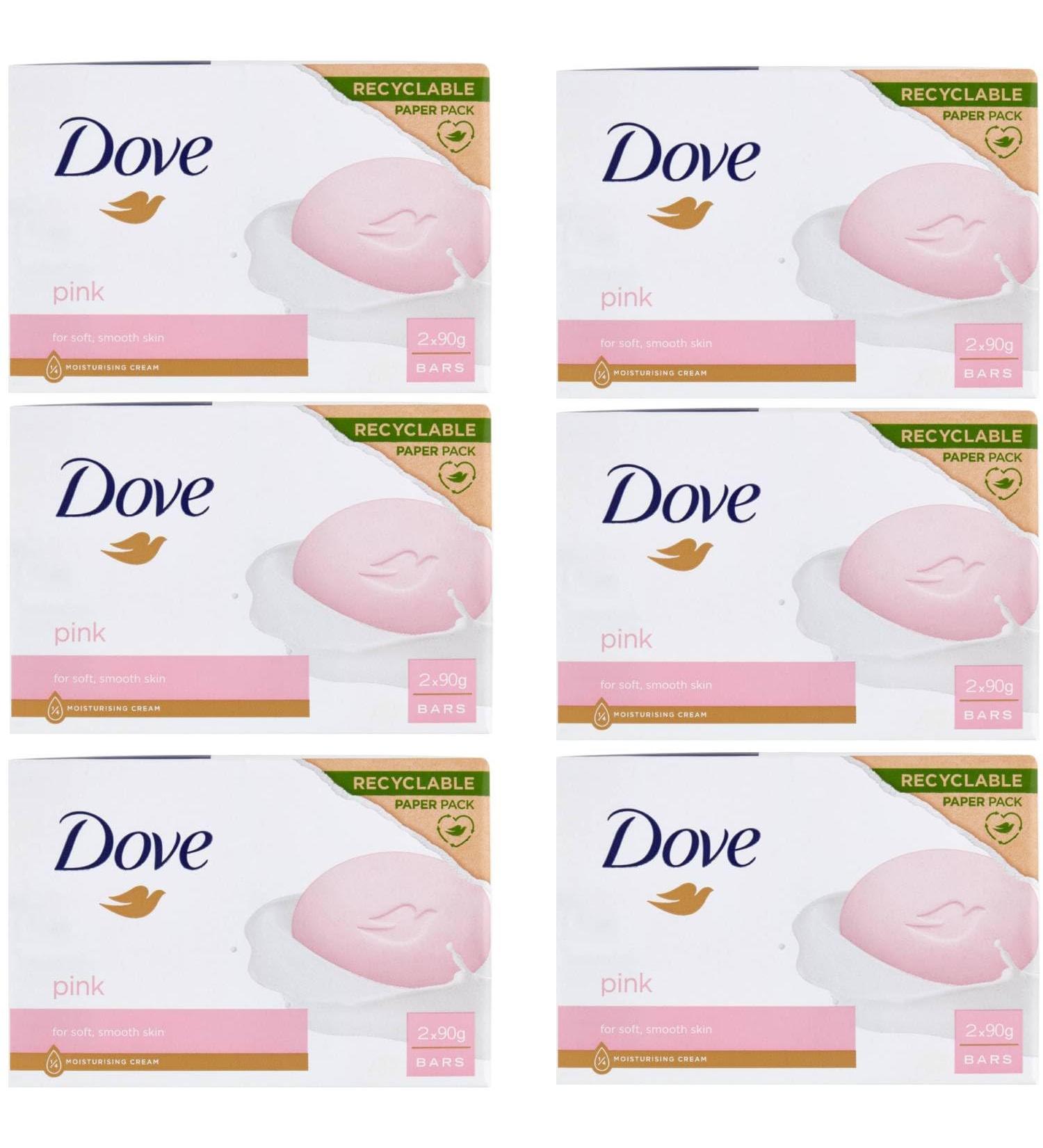  Dove Dove Beauty Cream Bar Solid Soap Various Fragrances 2 x 90 g (6 Units Pink) - Buy Online on GoSupps.com