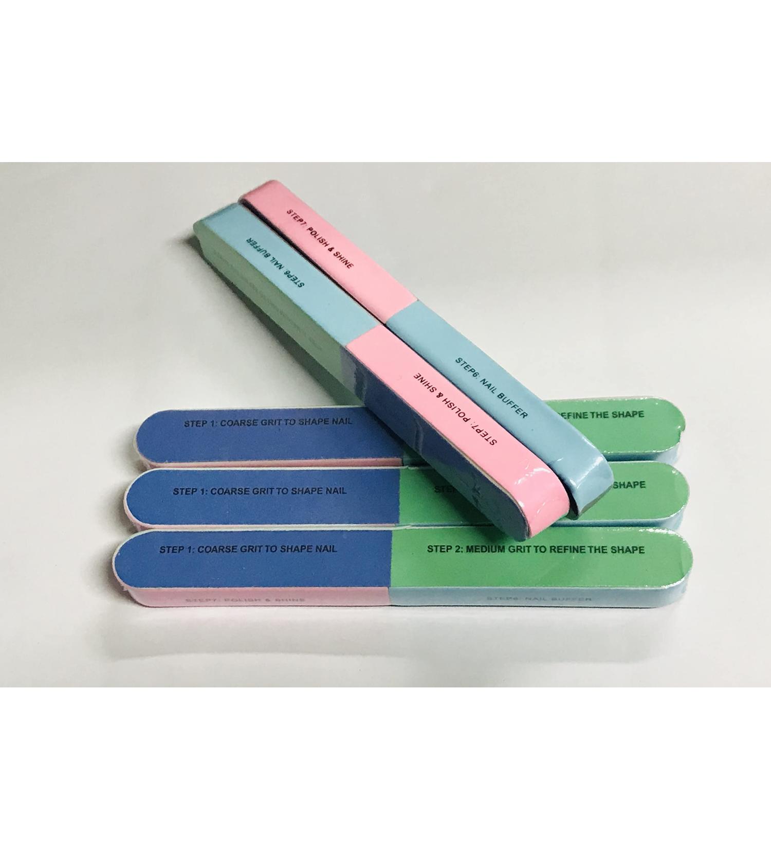YUBO 10 PCS 7 Way Nail File and Buffers - Professional Manicure Tools for Shiny, Polished Nails - Buy Online on GoSupps.com