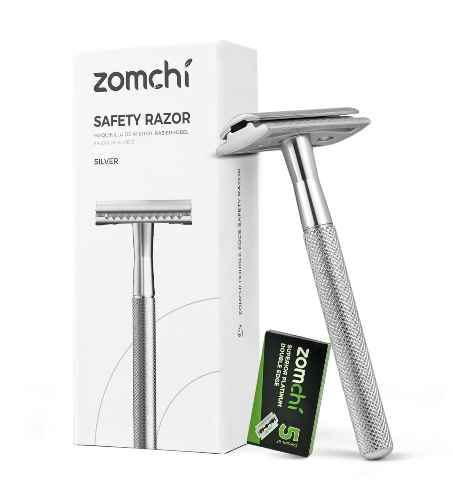 Eco-Friendly Two-Blade Razor Plane for Men & Women - Stainless Steel Blades Metal Design Silver - Buy Online on GoSupps.com