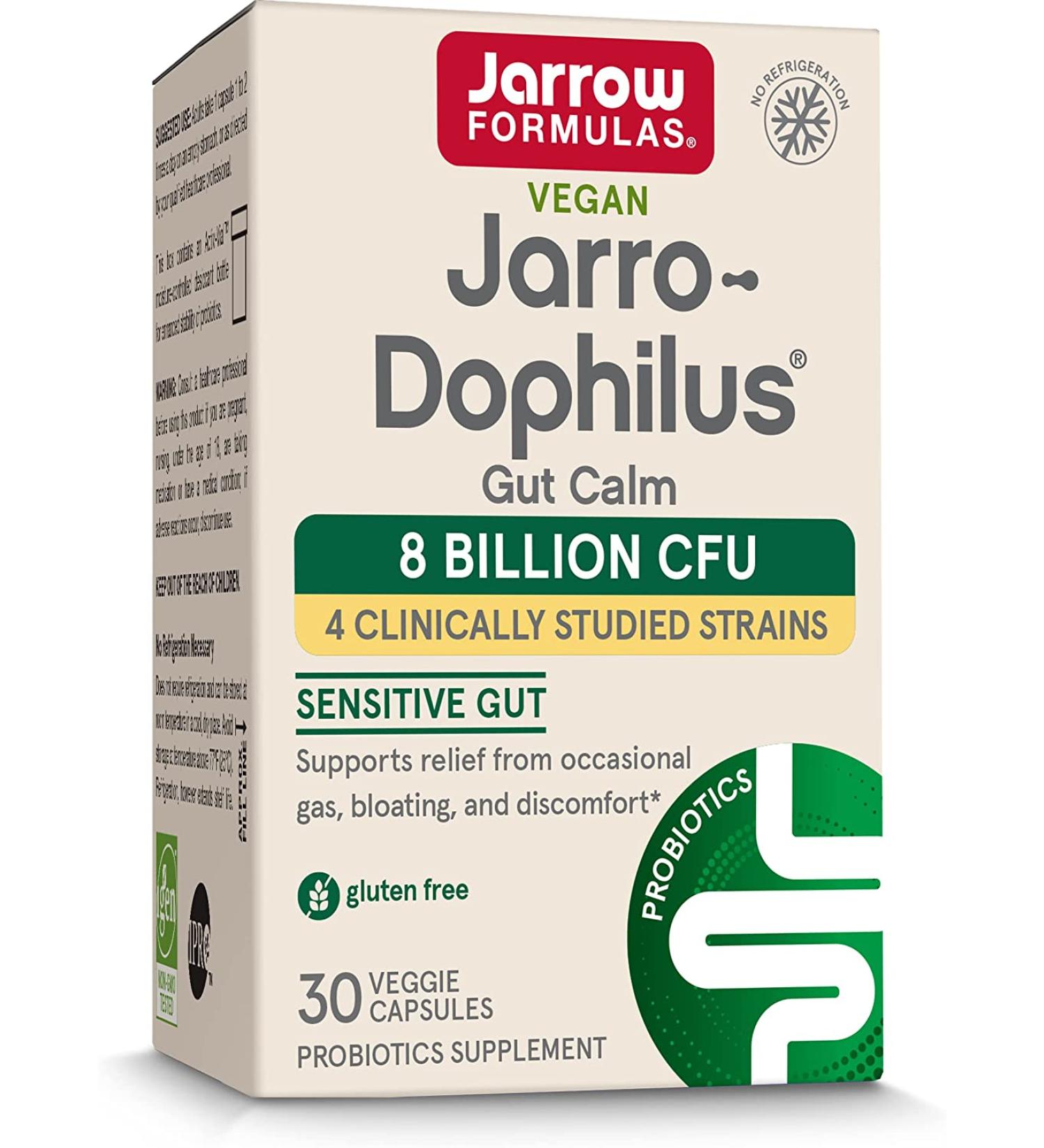 Jarrow Formulas Jarro-Dophilus Gut Calm - 30 Veggie Caps for Digestive Support - Buy Online on GoSupps.com