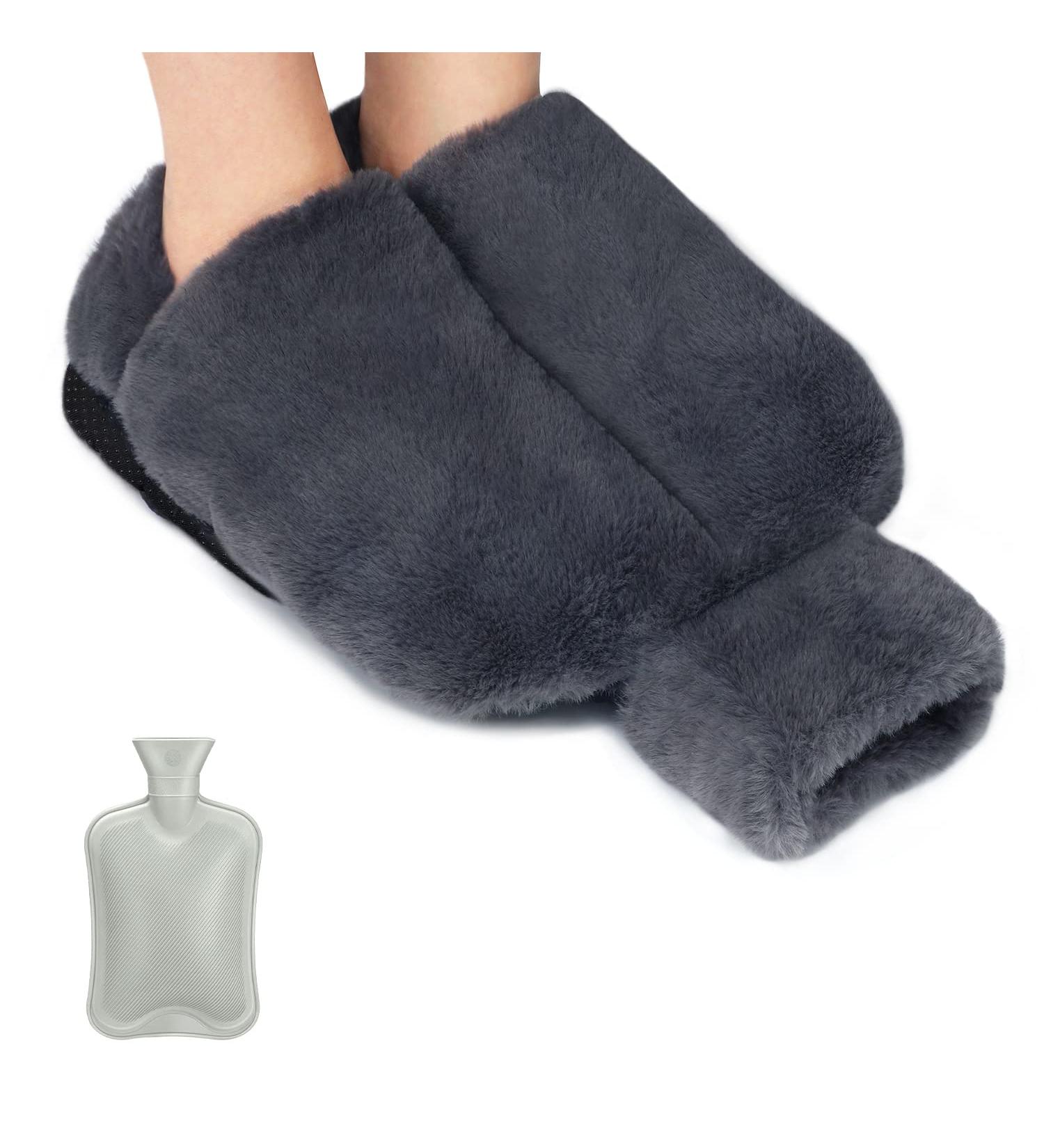 Electricity-Free Foot Warmer - Large Hot Water Bottle & Heated Slippers for Adults and Kids | Comfort for Cold Feet - Buy Online on GoSupps.com