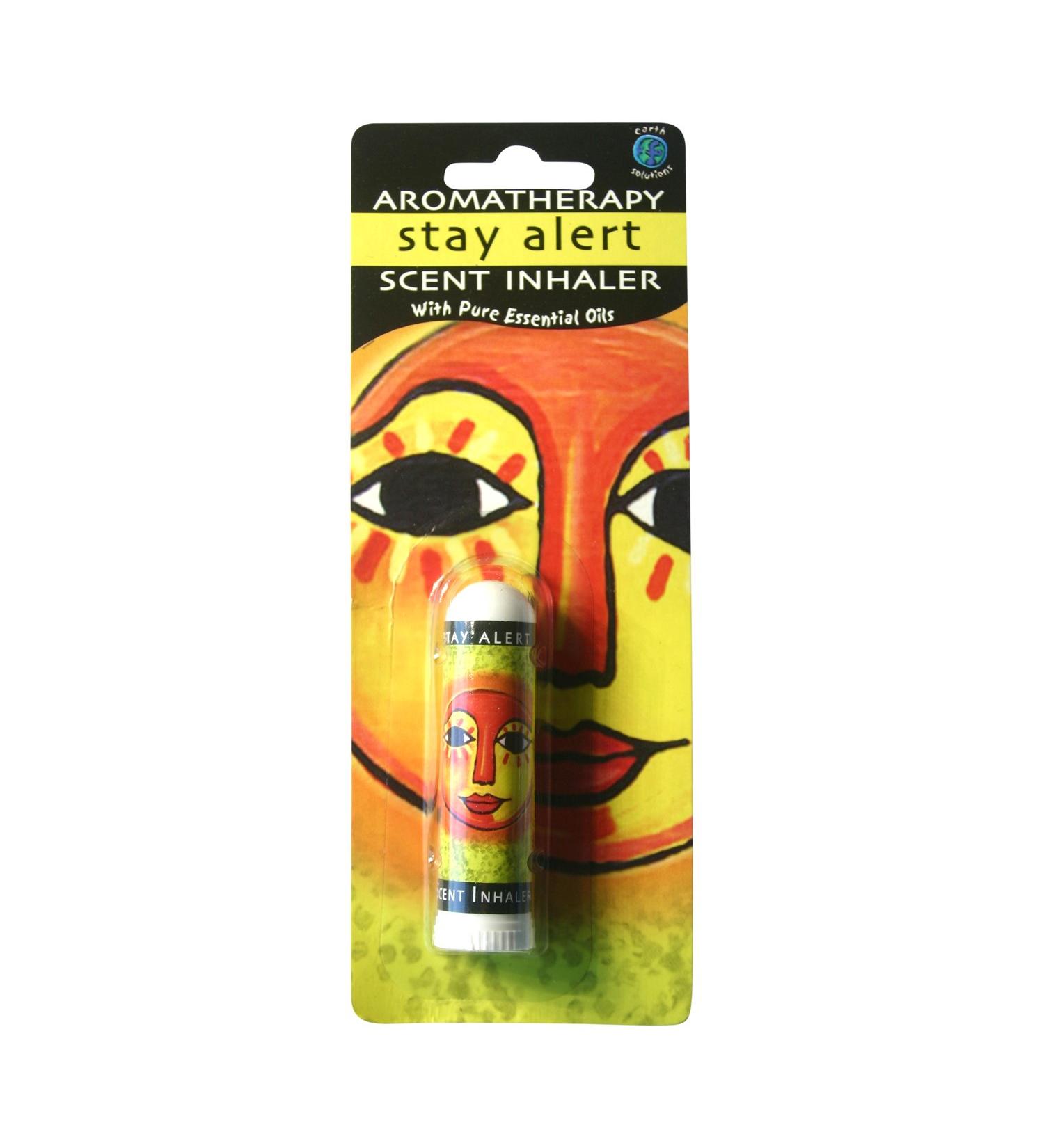Earth Solutions Aromatherapy Inhaler | Stay Alert| Personal Essential Oil Diffuser | An Anti Fatigue Essential Oi with Positive Affirmation | Best Essential Oil