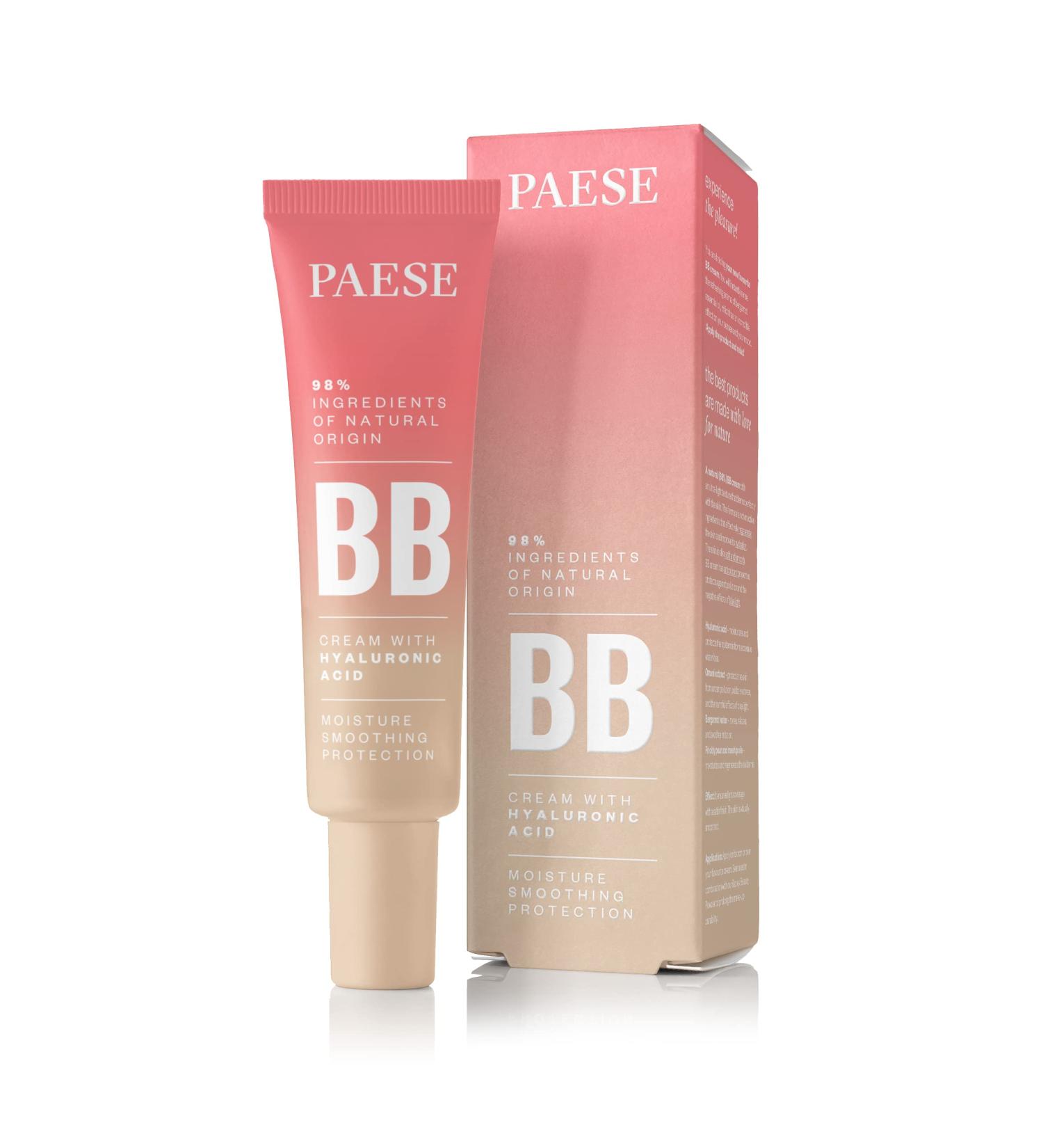 PAESE BB Cream with Hyaluronic Acid - Ivory 01N | Hydrating & Lightweight Foundation for All Skin Types - Buy Online on GoSupps.com