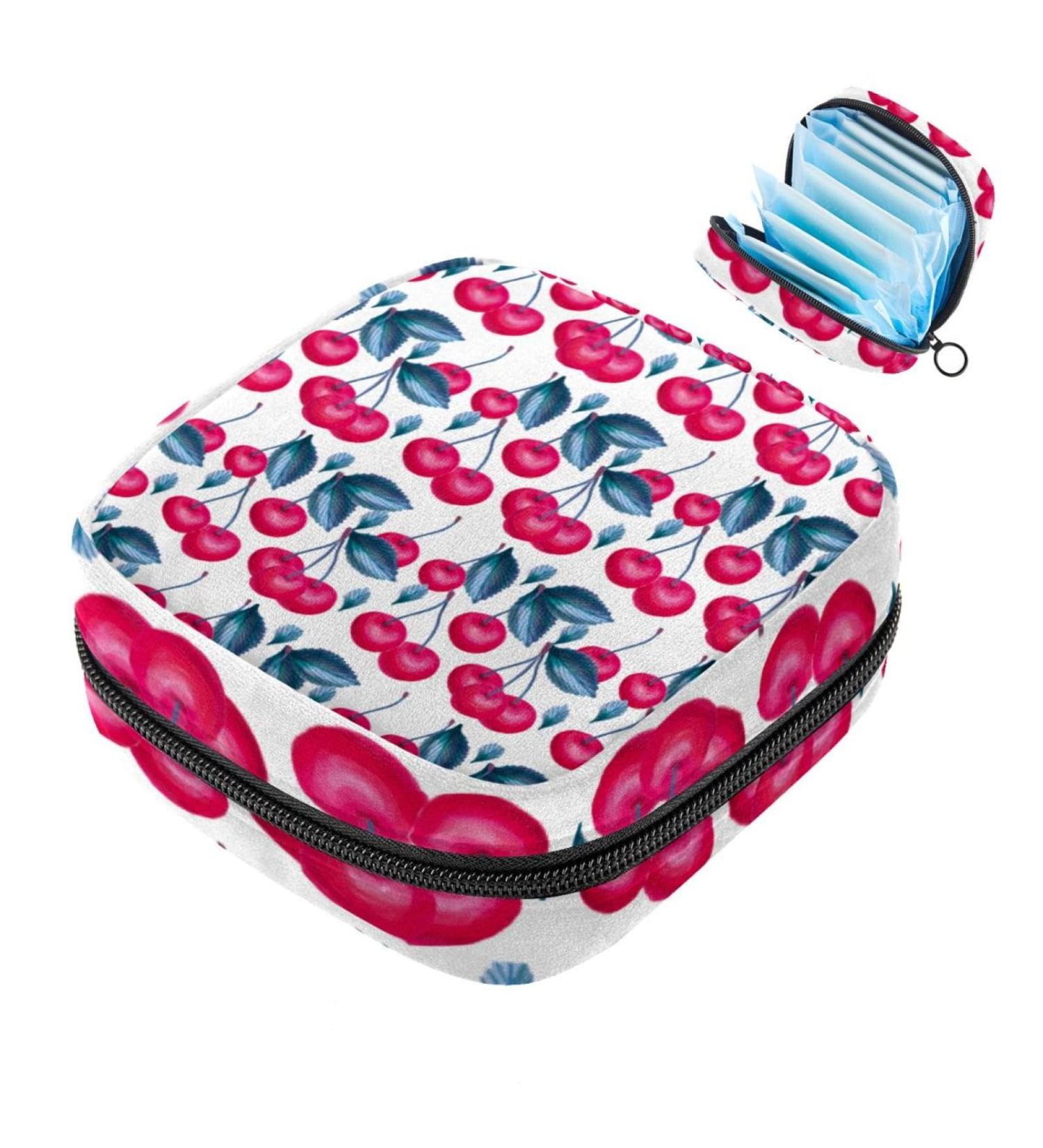 Seamless Women's Binding Bags with Cherry Pattern | Large Menstrual Cup Pocket & Zipper | Ideal for Period Inserts & Tampons - Buy Online on GoSupps.com