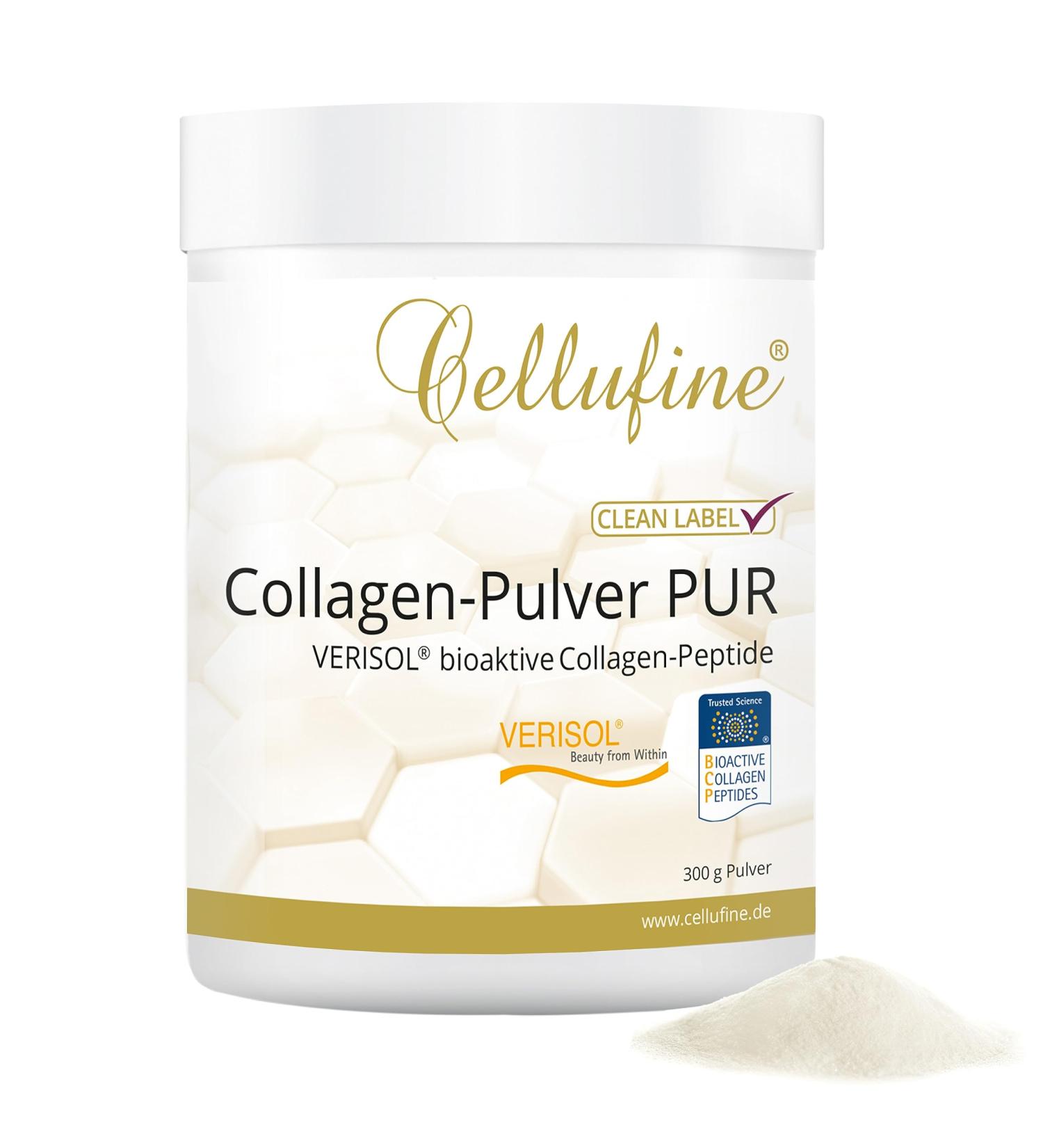 Buy Cellufine Premium Verisol Collagen Powder 300g - Natural Bioactive Collagen Peptides for Beauty | 120 Portions High Bioavailability Preservative-Free - Buy Online on GoSupps.com