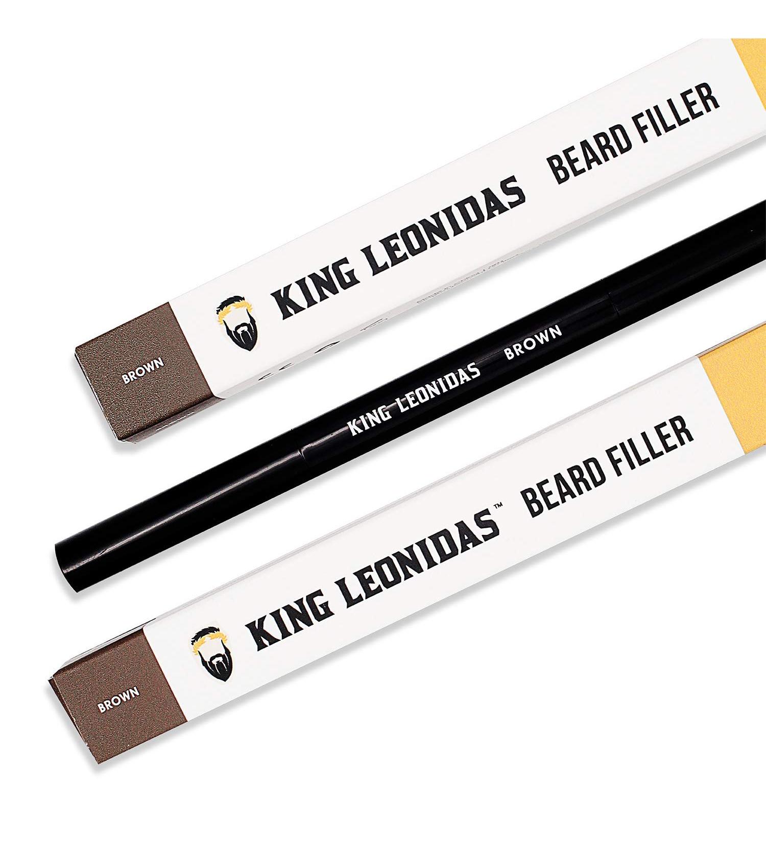 King Leonidas Waterproof Bartstift Filler for Men - Brown Beard Liner for Detailing and Defining Beards - Buy Online on GoSupps.com