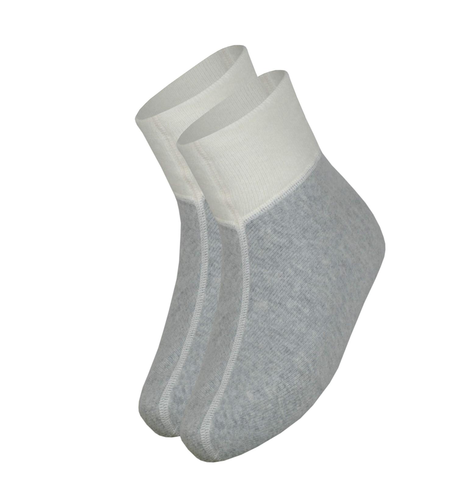 Wobera Angora Foot warmers or bed shoes with 75% Angora (gr. 2 (38-42) color: silver gray with white cuff) silver gray size.2 (38-42)