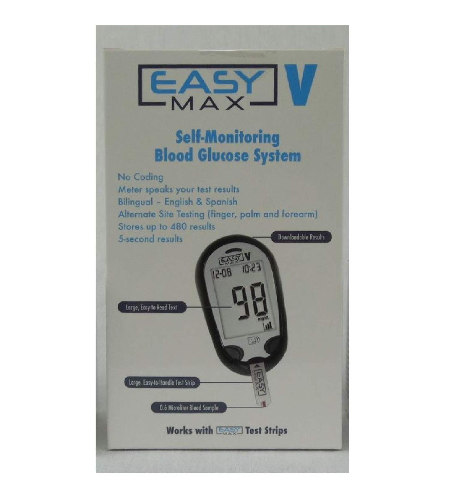 EasyMax Self-Monitoring Blood Glucose System Meter Kit