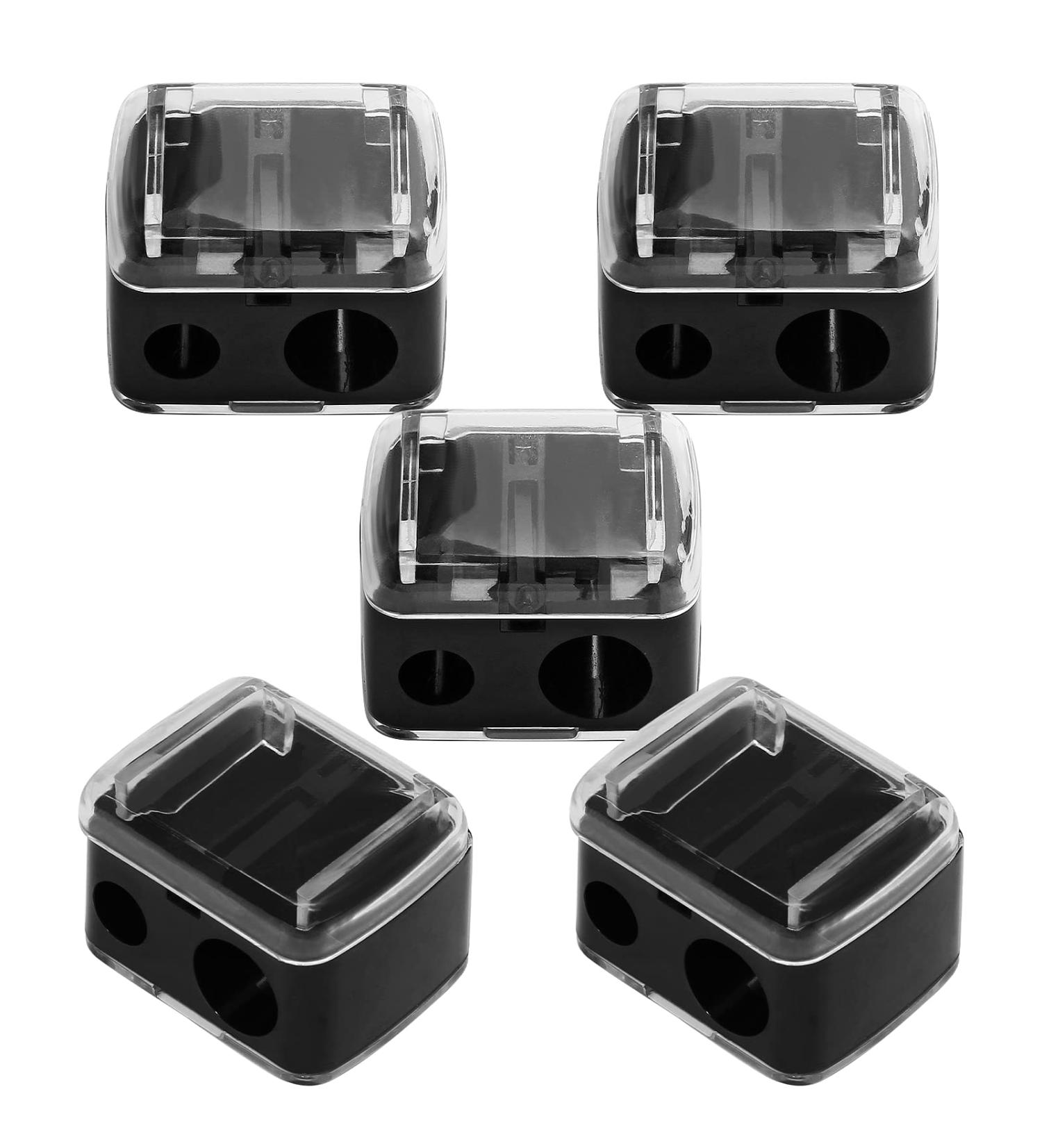 BokWin 5PCS Cosmetic Pencil Sharpener - Dual Holes Makeup Pencil Sharpener for Eyeliner and Lipliner Pencils - Buy Online on GoSupps.com
