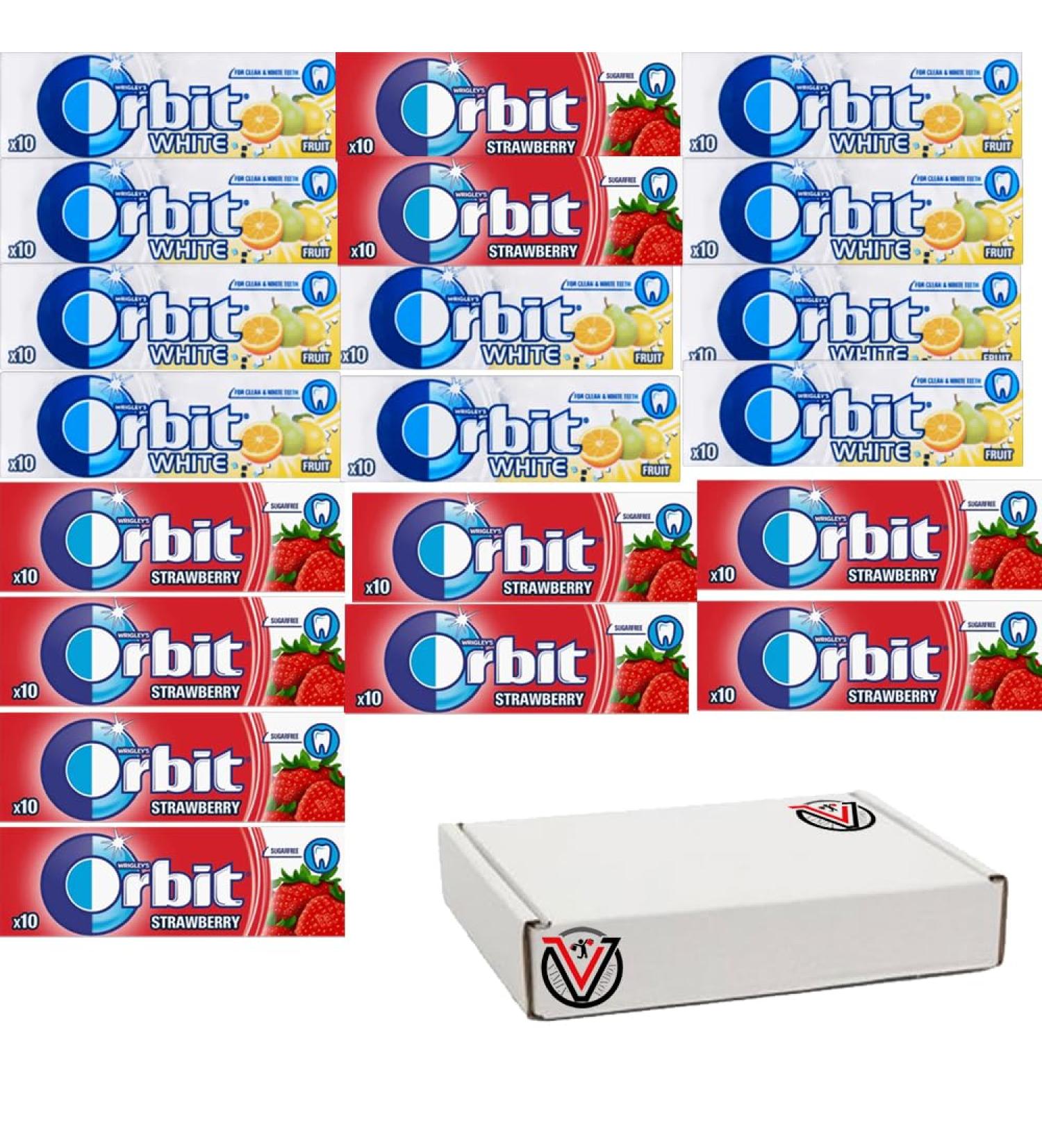 VIMIX 20 x Mixed White Fruit drops Strawberry drops Chewing Gum Packs 14g - Buy Online on GoSupps.com