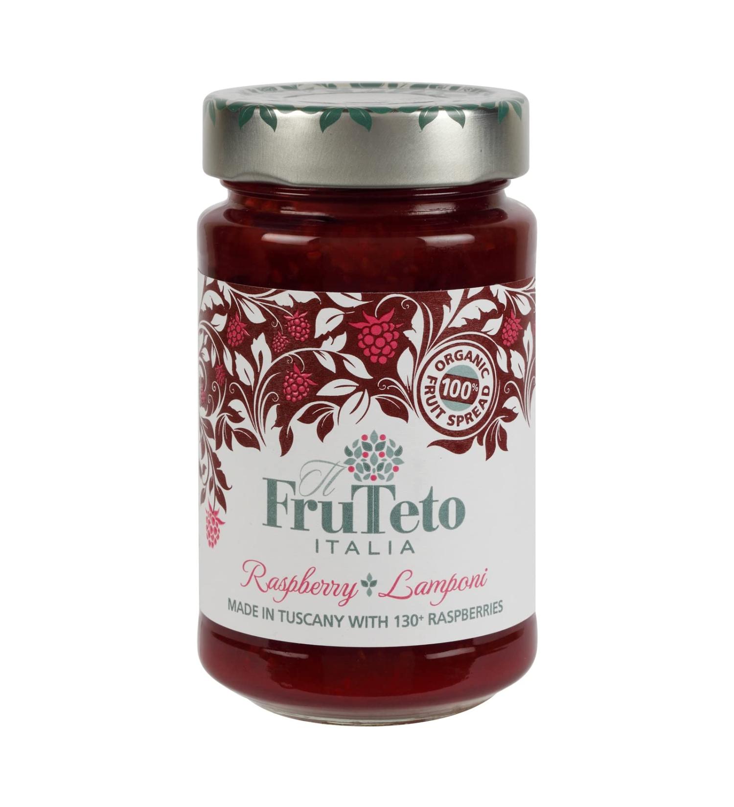 il FruTeto Italia 100% Organic Raspberry Spread 250g Made in Tuscany only with fruit without pectin without added sugar without preservatives. - Buy Online on GoSupps.com