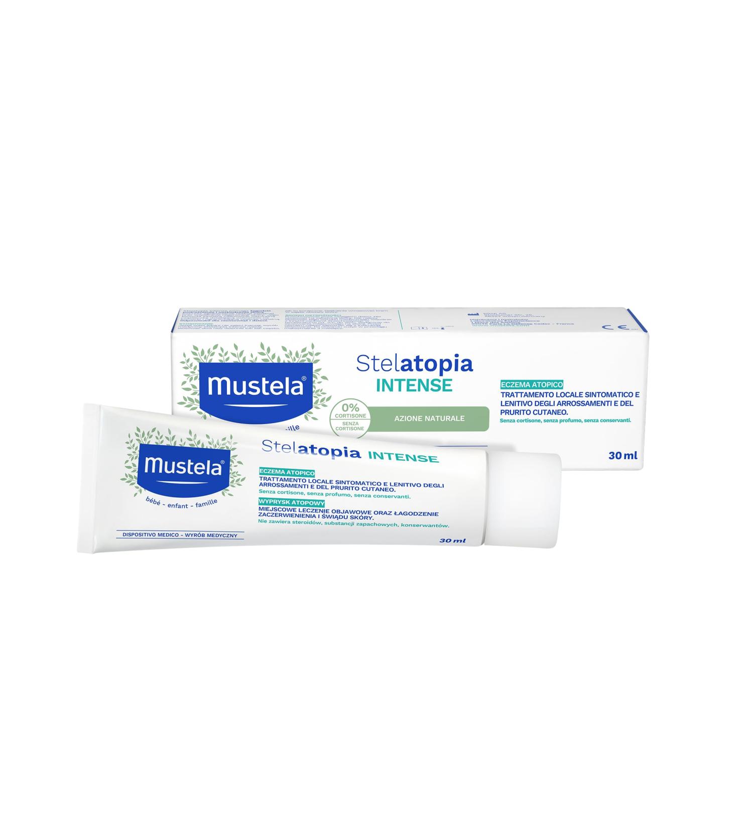 Mustela Stelatopia Cr me Intense pour Ecz ma Atopique Huile d'Olive et Beurre de Karit Visage et Corps B b s Enfants Toute la Famille-Soulage les rougeurs et les d mangeaisons Sans Cortisone(30ml) - Buy Online on GoSupps.com