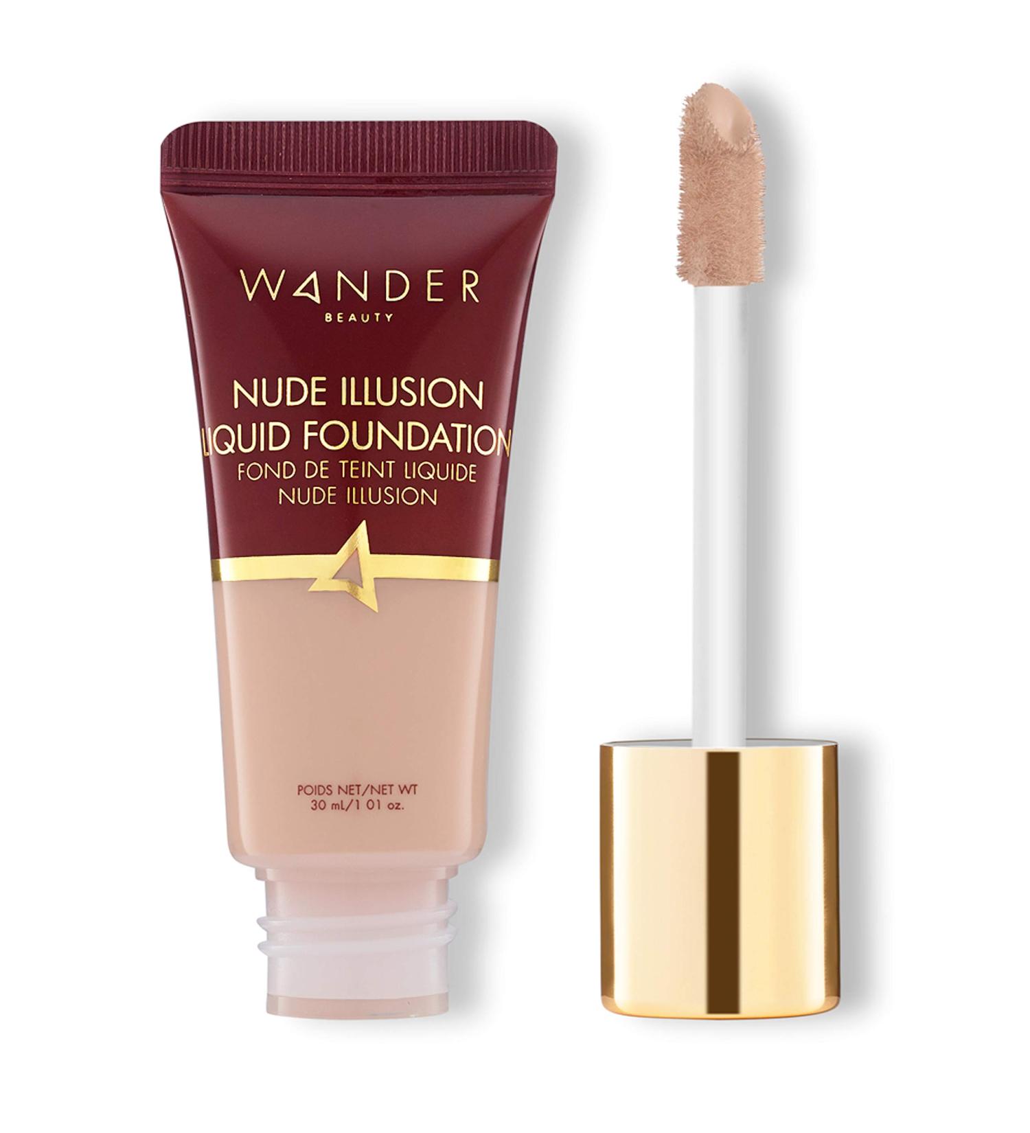 WANDER BEAUTY NUDE ILLUSION LIQUID FOUNDATION - Vegan Makeup for Natural Radiant Finish | Color Corrector, Spot Concealer | Buildable Coverage for Blemishes, Redness & Discoloration - Buy Online on GoSupps.com