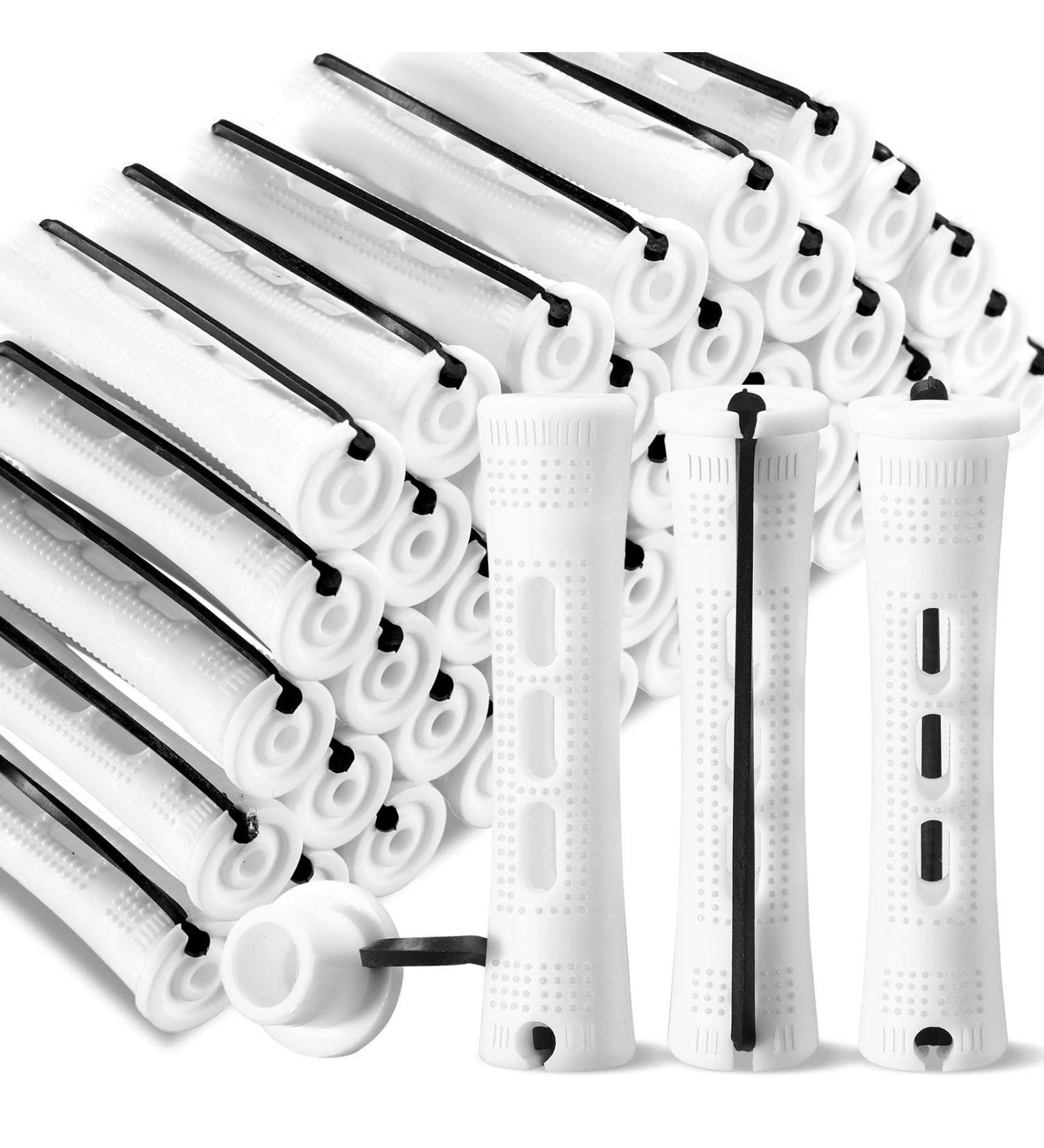 60 Permanent Hair Rods - Non-Slip Cold Wave Curlers Short Plastic Hair Rolls with Rubber Bands - 0.63 Inches (Pack of 60) - Buy Online on GoSupps.com
