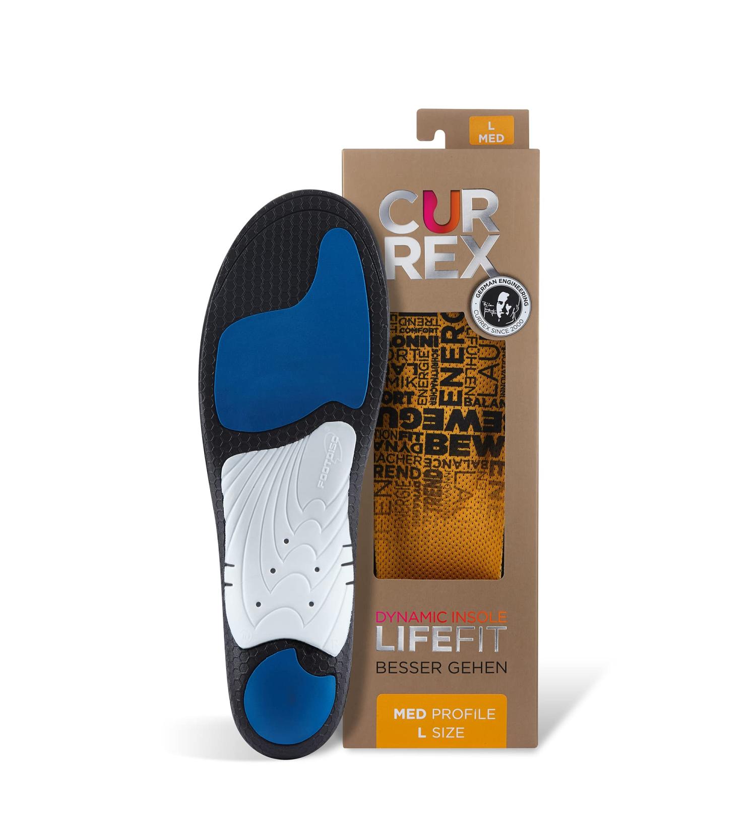 CURREX LifeFit Insole | Dynamic Support for Men, Women & Youth | Feet & Joint Relief | Heel Cushioning | Medium Yellow - Size M - Buy Online on GoSupps.com