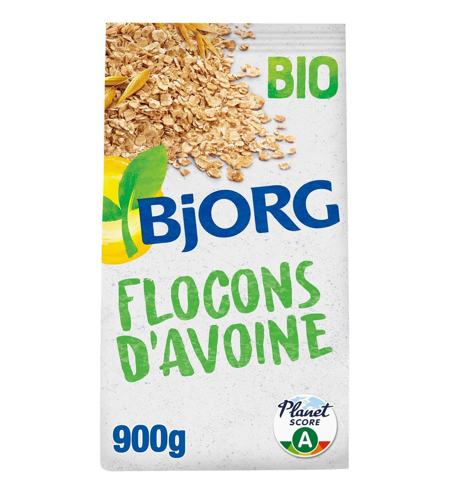 BJORG C r ales Bio Compl tes Saveur Naturelle Flocons d Avoine Fondants et Nutrissants (Paquet 900g) - Le Lot De 3