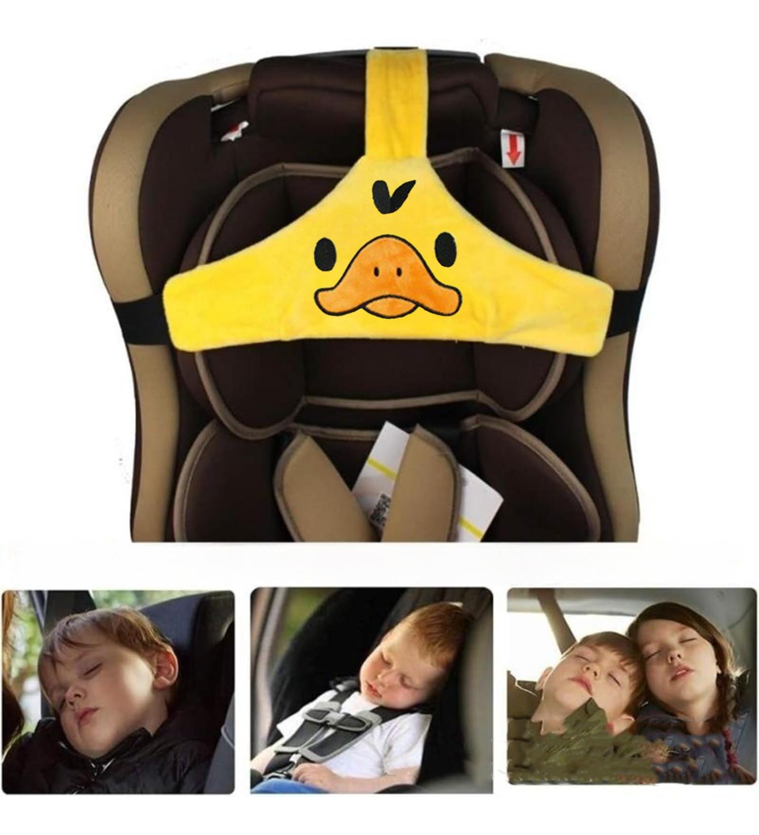 Baby Carseat Head Support - Safe Headrest Band for Sleep Positioner | Toddler & Child Neck Protection Belt - Yellow - Buy Online on GoSupps.com