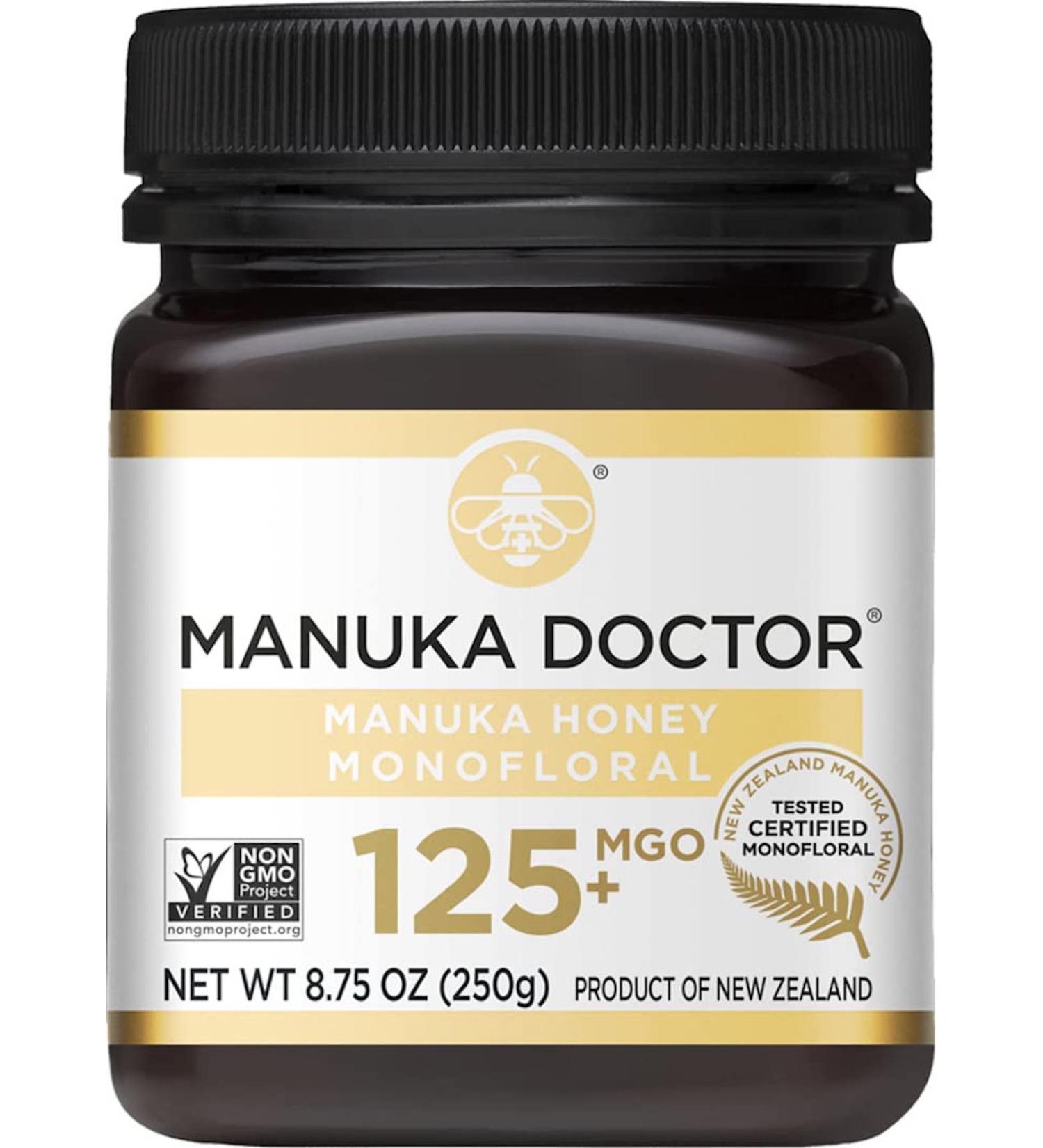 Manuka Doctor Monofloral MGO 125+ Manuka Honey - 8.75 oz (250g) - Pure & Natural - Buy Online on GoSupps.com