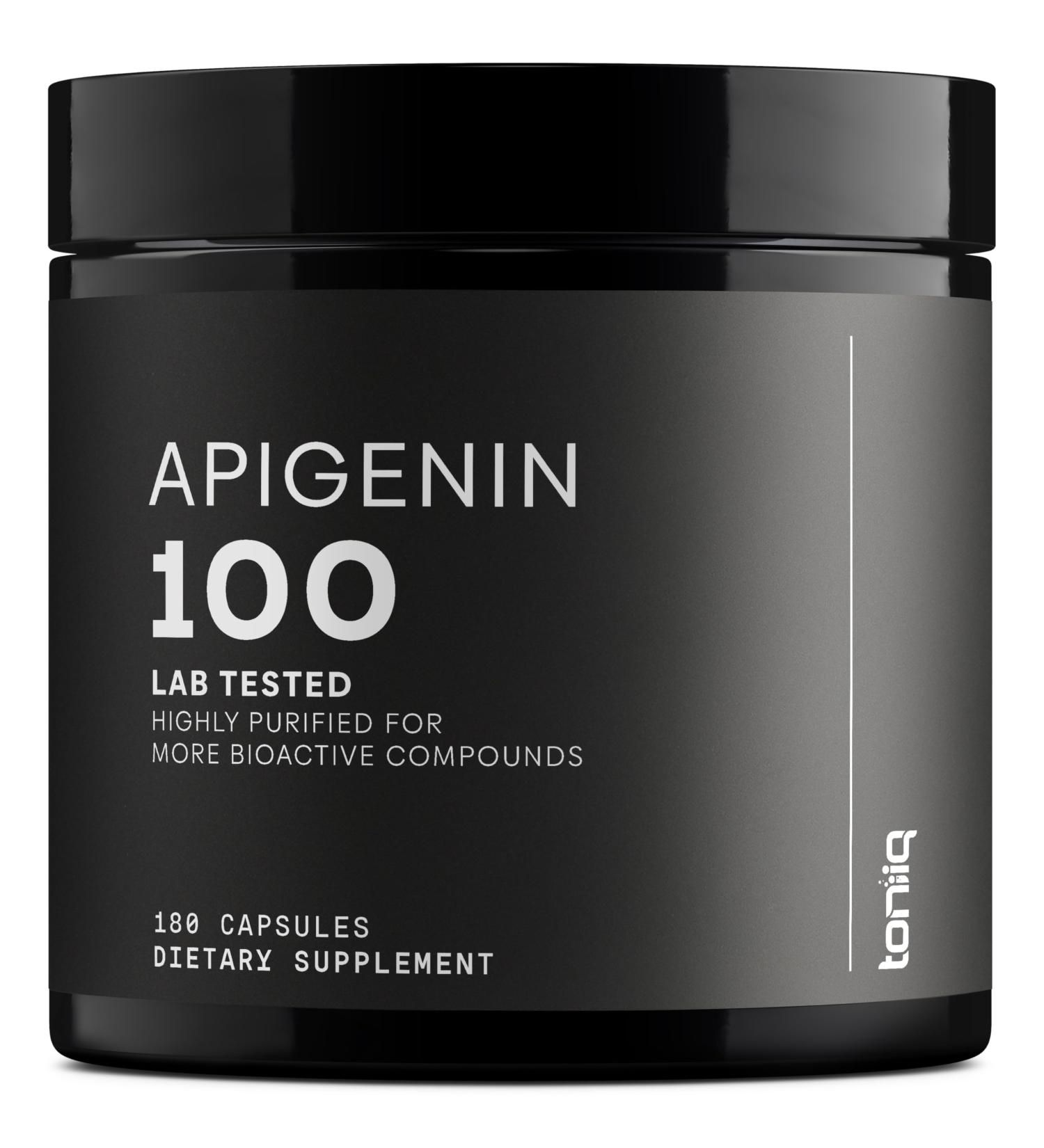 Toniiq Ultra High Strength Apigenin - 100mg Concentrated Formula - 98%+ Highly Purified - 180 Vegetarian Capsules - Buy Online on GoSupps.com