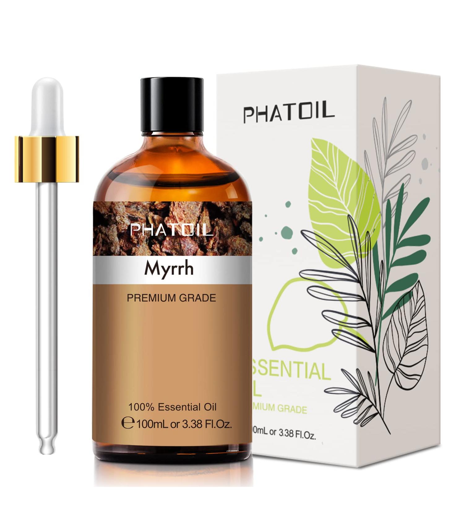 PHATOIL Myrrh Essential Oil 100ML - Pure Premium Grade for Diffuser, Humidifier, Aromatherapy & Candle Making - Buy Online on GoSupps.com