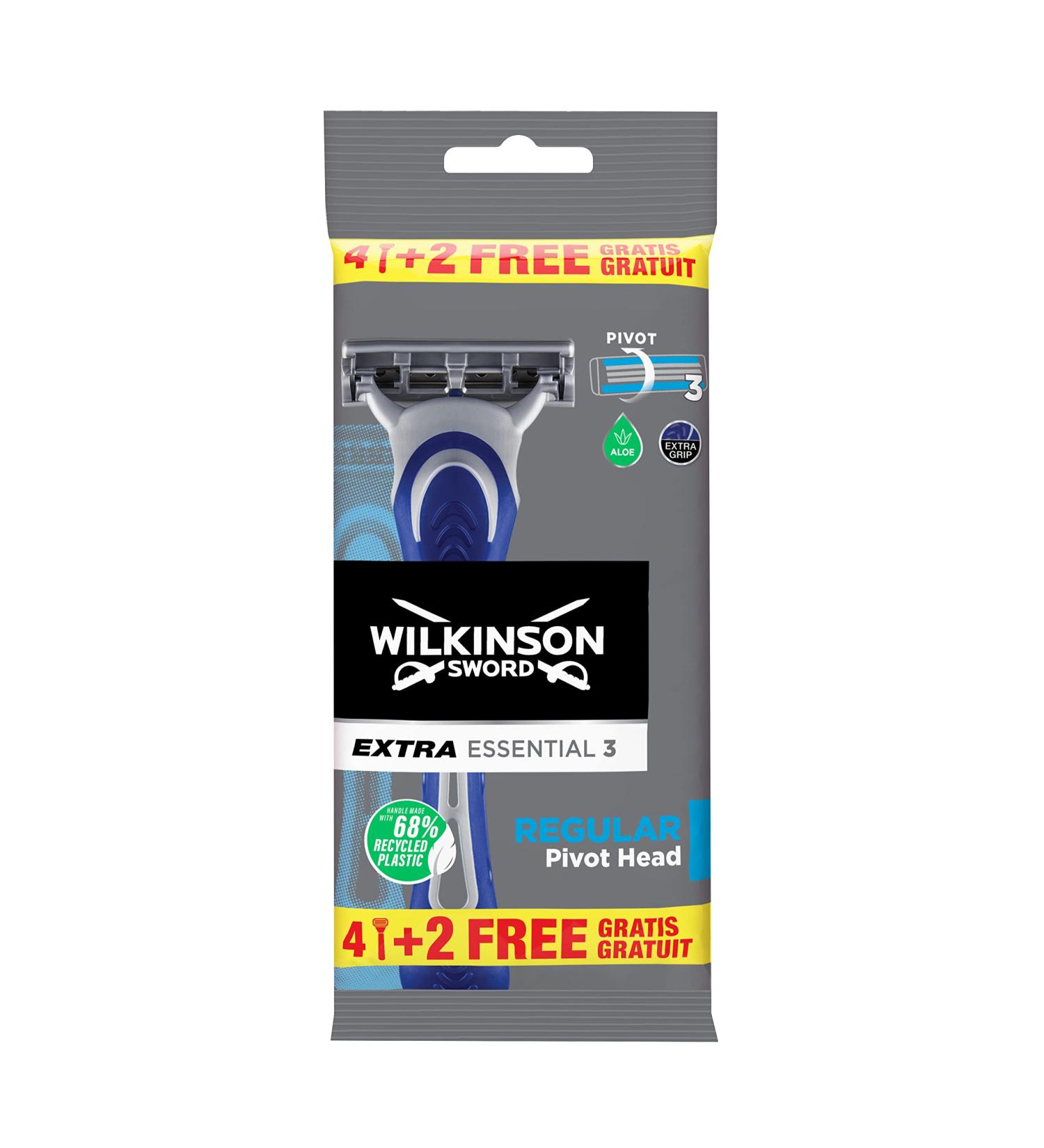 Shop Wilkinson Sword R&G Extra 3 X4+2 Essentials Razor - Premium Quality for Smooth Shaving | International Shipping Available - Buy Online on GoSupps.com