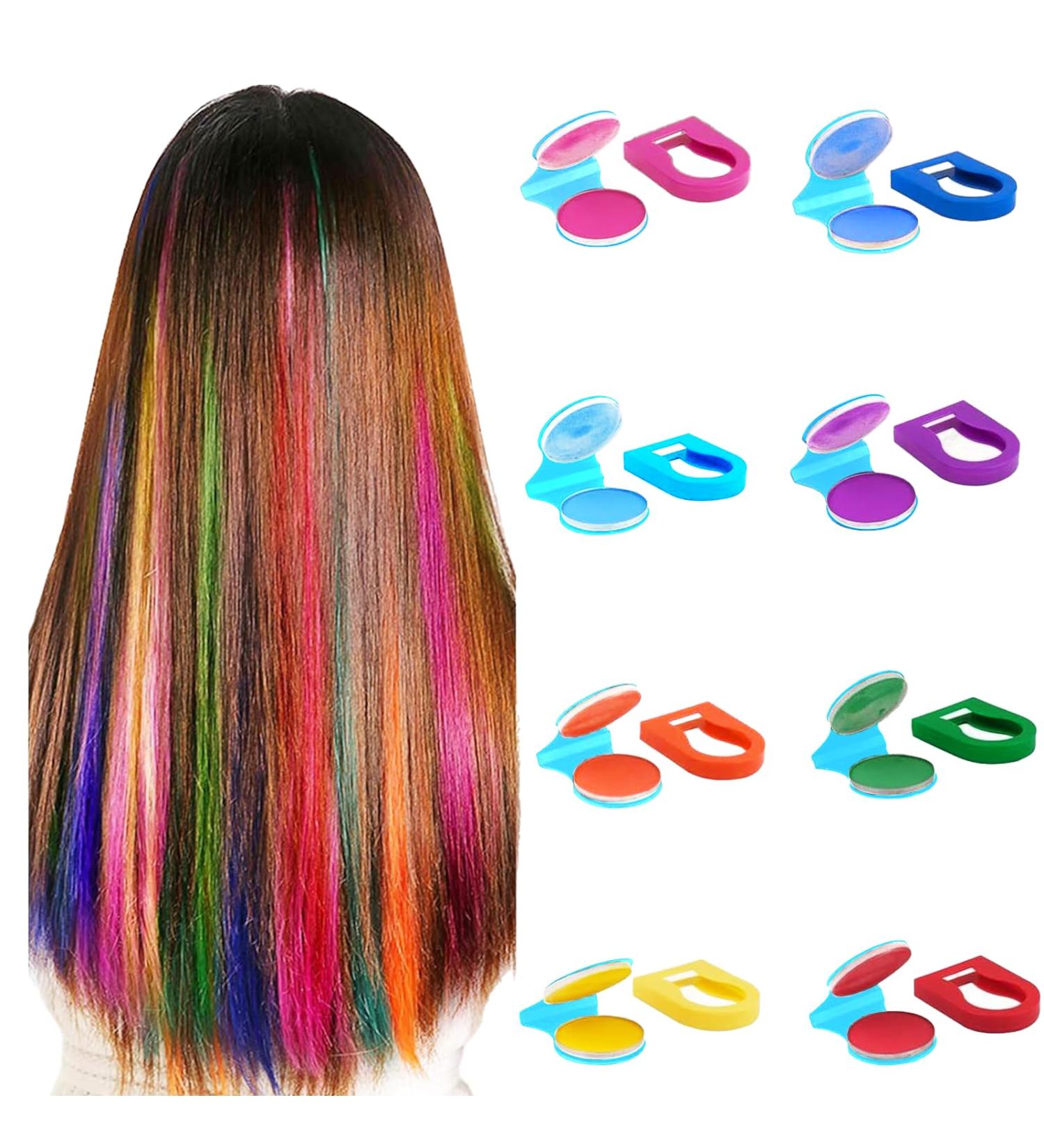 Xumann 8PCS Hair Chalks for Girls Kids Washable DIY Washable Temporary Hair Chalk for Halloween Makeup Birthday Party - Buy Online on GoSupps.com