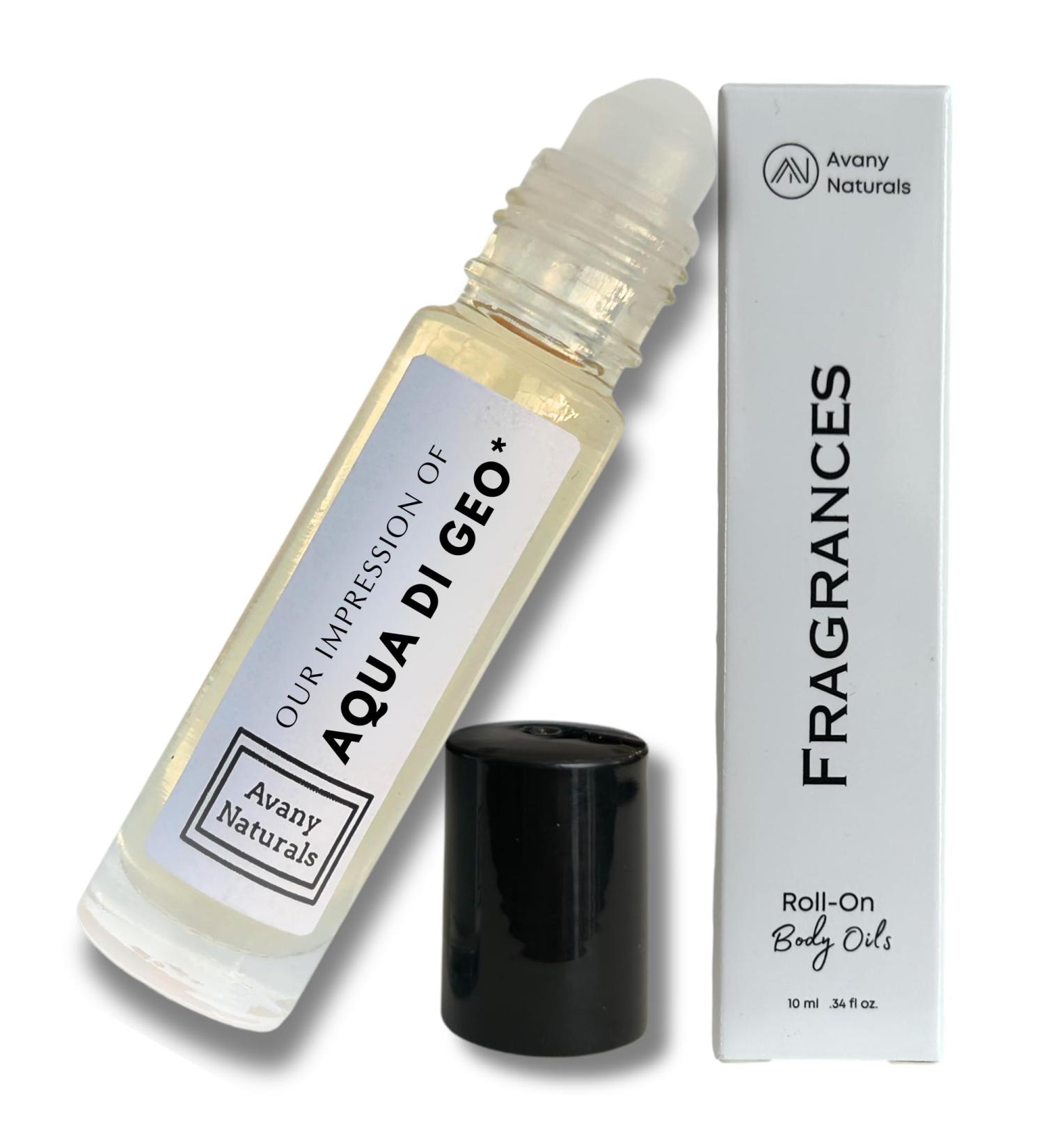 Cologne Oil for Men - Roll on Body Perfume Long Lasting Scent Travel Size Oil Based Parfum Type Fragrance in Sleek Glass Bottle for Man (10 ml AcquaDeGio-Type) - Buy Online on GoSupps.com