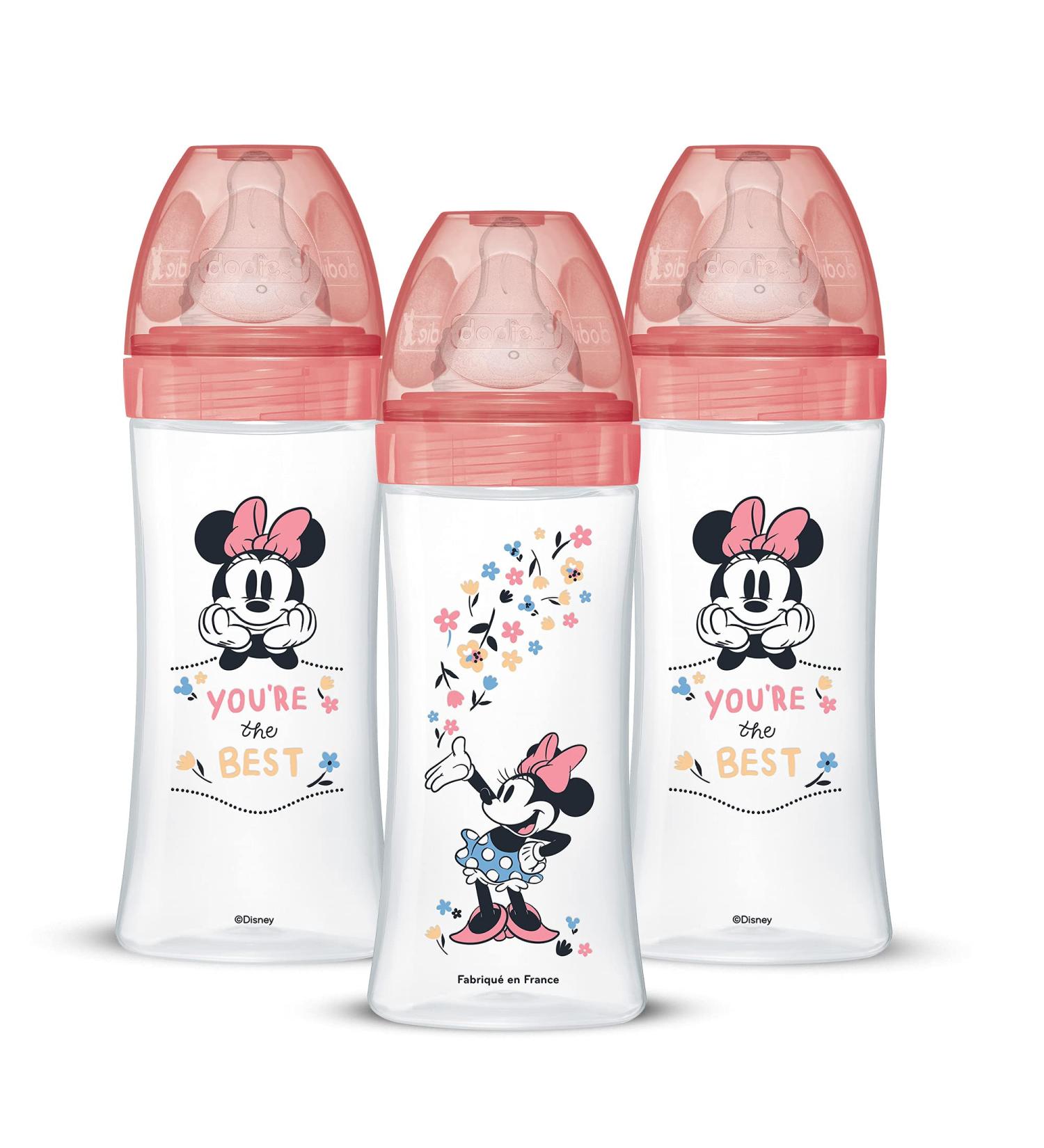 Dodie Set of 3 Initiation+ Anti-Colic Bottles Minnie 330 ml +6 Months Round Teat Flow 3 - Buy Online on GoSupps.com