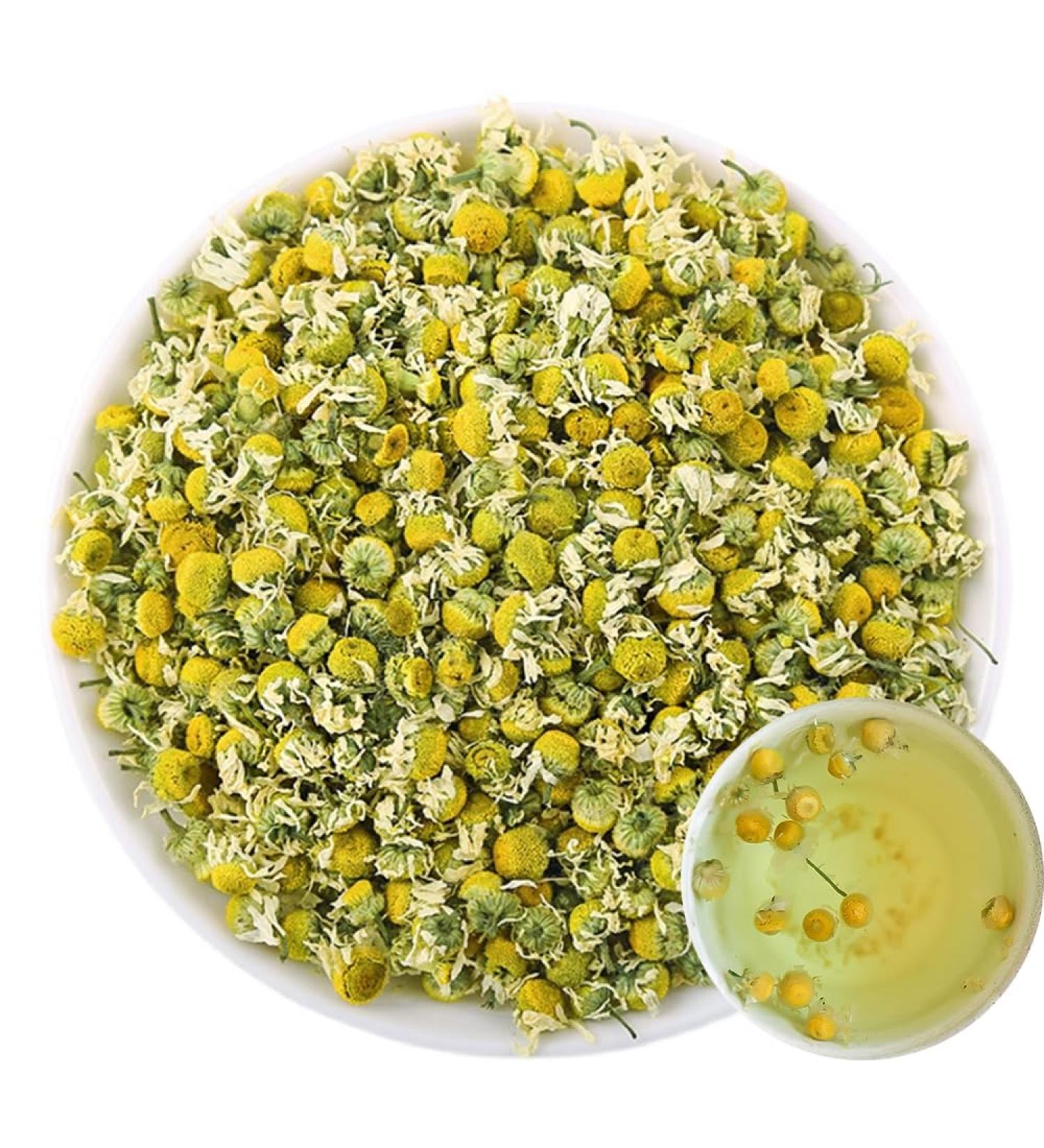 100% Chamomile 30g/1.05oz Fresh Non GMO Loose Leaf camomille feuilles fra ches et non g n tiquement modifi es - Buy Online on GoSupps.com