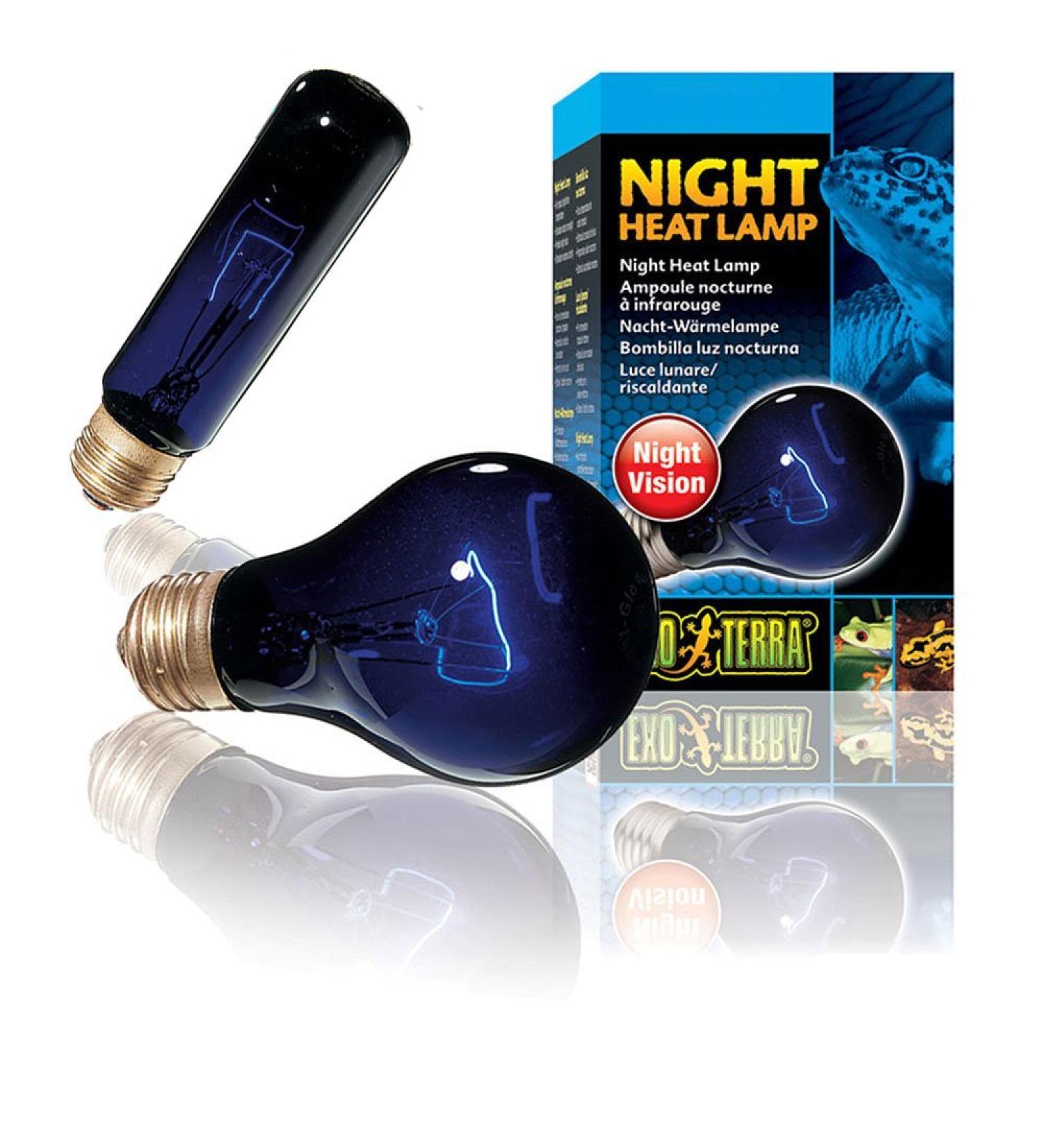 Exo Terra Night Heat Lamp moonlight lamp for reptiles and amphibians 75W socket E27 75 Watt
