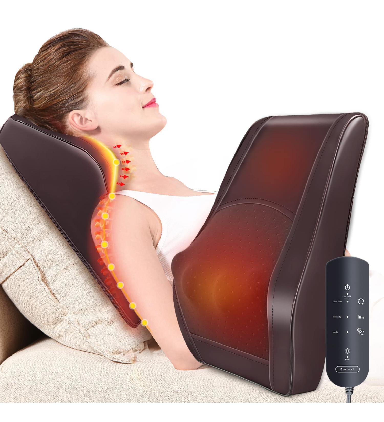 Omassa 3D Shiatsu Neck Massager with Heat - Muscle Pain Relief Device for Back Legs | Perfect Gift for Men & Women - R8 Brown - Buy Online on GoSupps.com