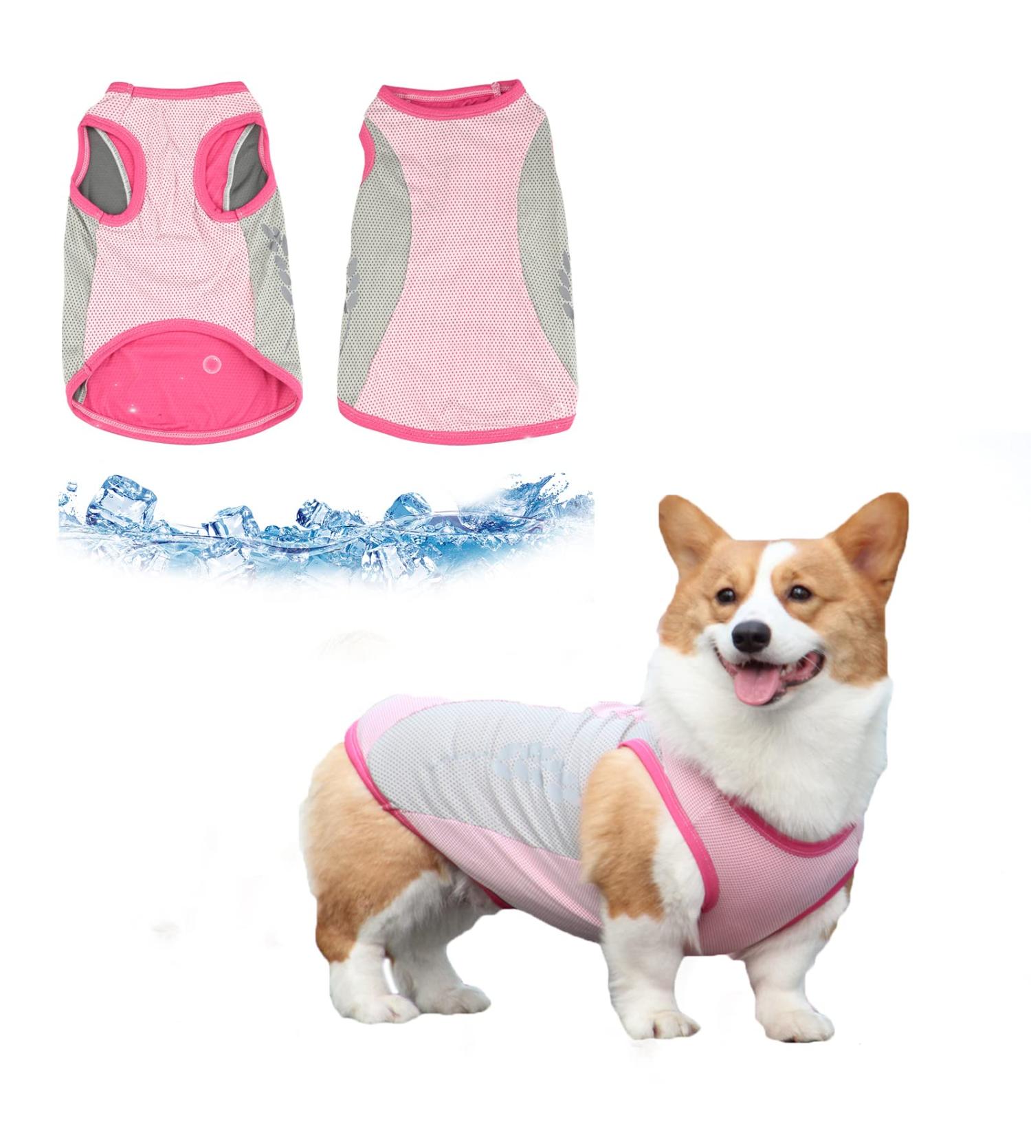 Jodsen Dog Cooling Vest Dog Cooling Jacket Breathable Mesh Ice Vest for Dog Puppy Summer Breathable Clothing with Reflective Strip Lightweight Dog Ice-cooling T-Shirt for Small Medium Dog (Pink 2XL) 2XL Pink - Buy Online on GoSupps.com