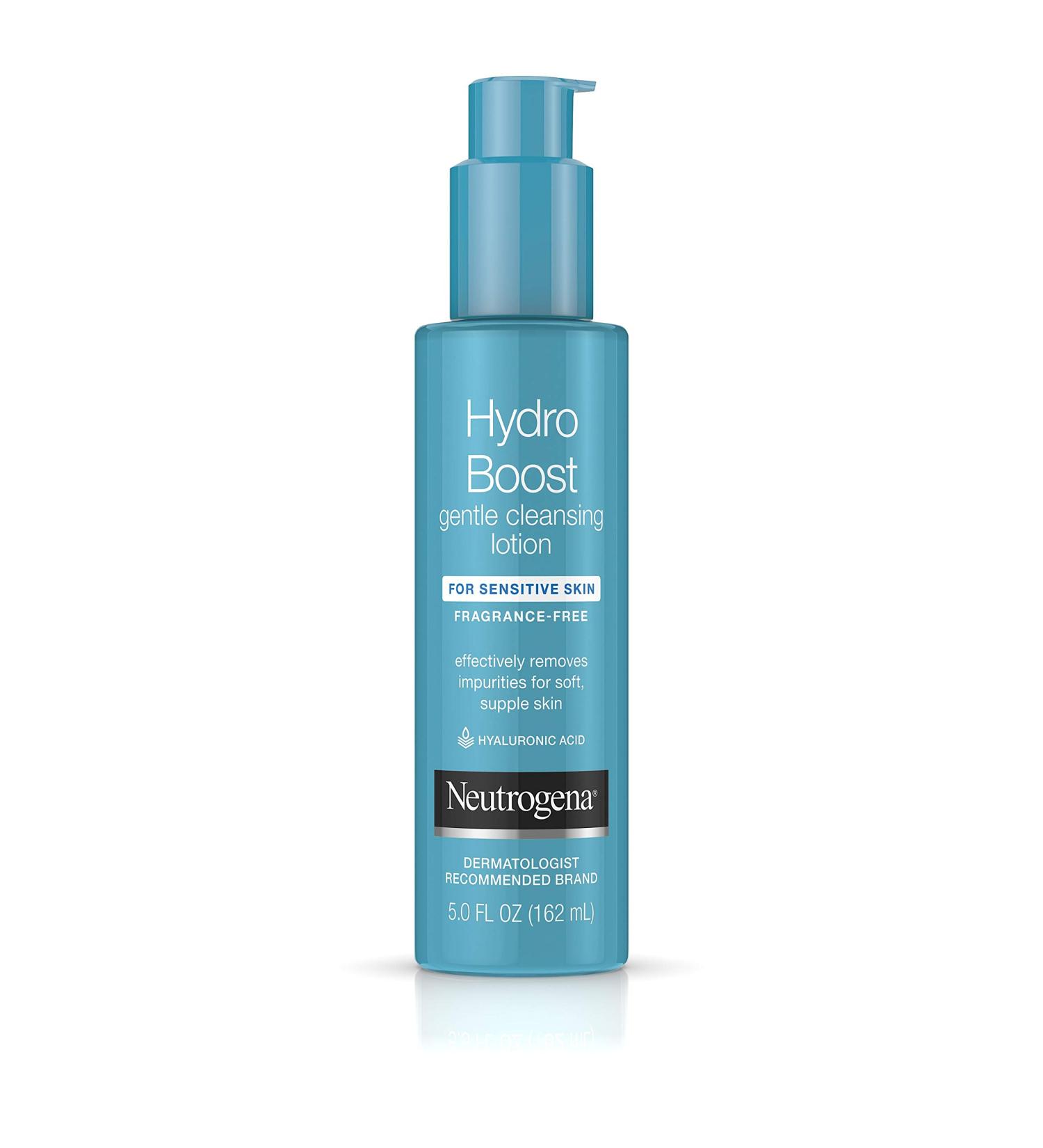 Neutrogena Hydro Boost Gentle Cleansing Lotion 5 oz - Fragrance-Free Moisturizing Cleanser for All Skin Types - International Shipping Available - Buy Online on GoSupps.com