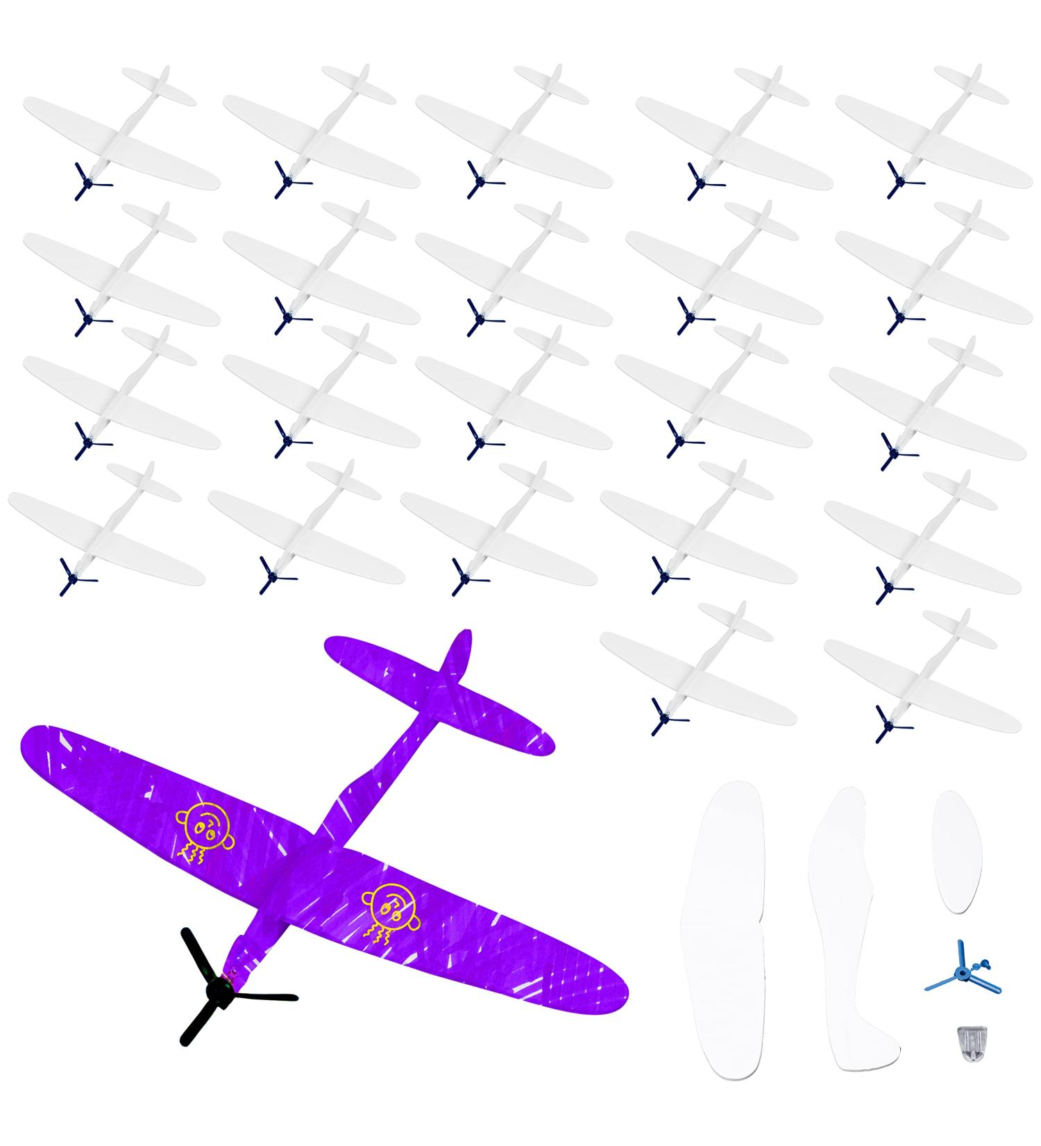 Twiddlers 24 Styrofoam Gliders - Fun Craft Kits for Kids | Perfect Gifts & Activities for Children's Birthdays - Buy Online on GoSupps.com