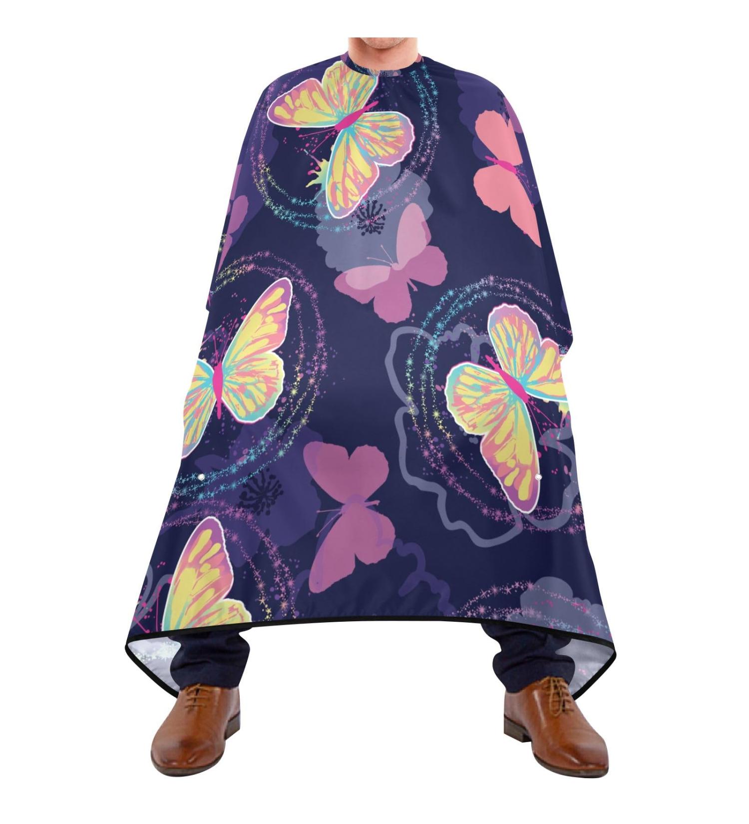 Waterproof Barber Cape - Laser Butterfly & Cheetah Haircut Bib for Men & Women | Unisex Hair Cutting Cape - Buy Online on GoSupps.com