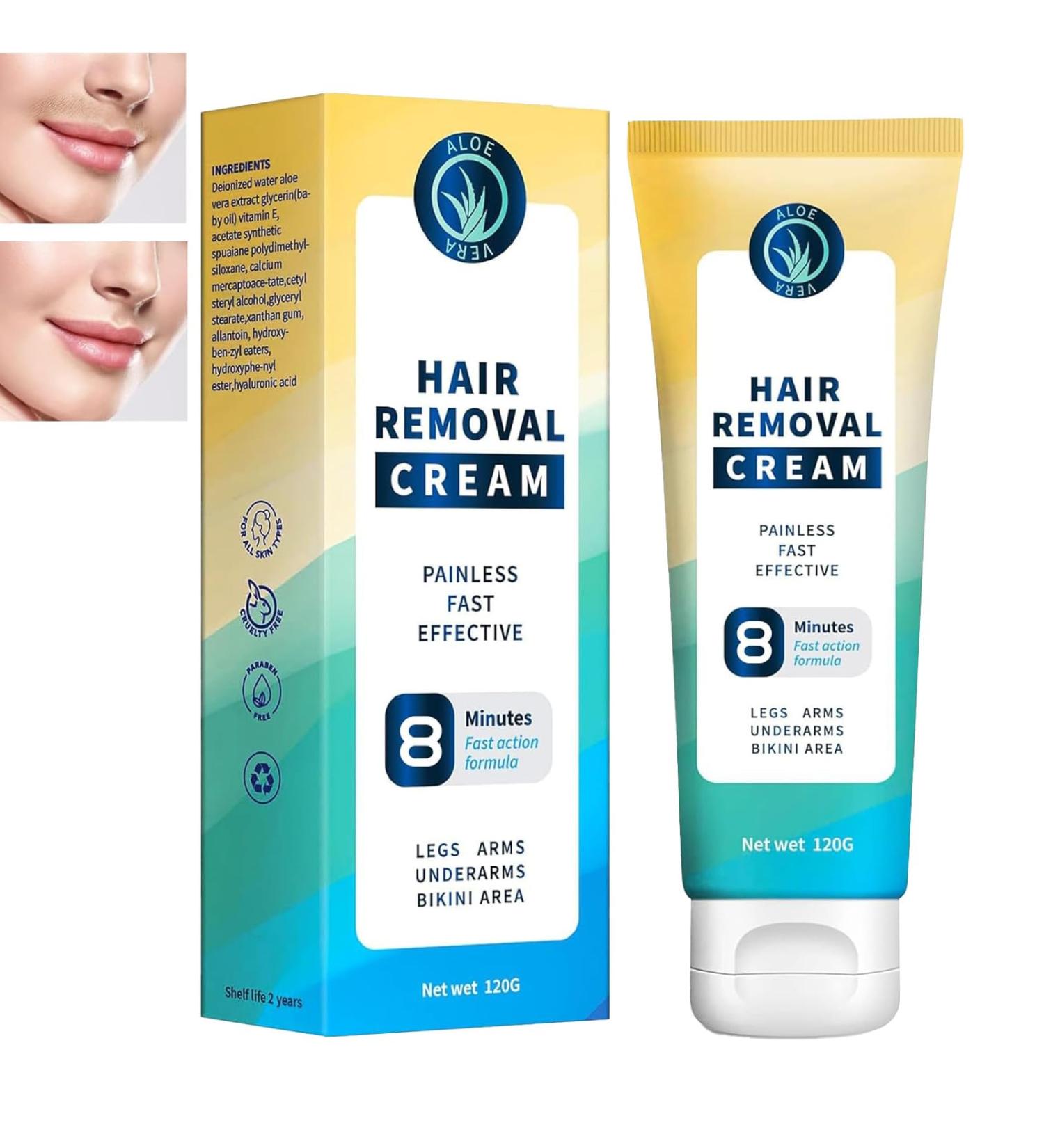 Facial Depilatory Cream - Painless Hair Removal for Women & Men | Travel Essentials - Buy Online on GoSupps.com